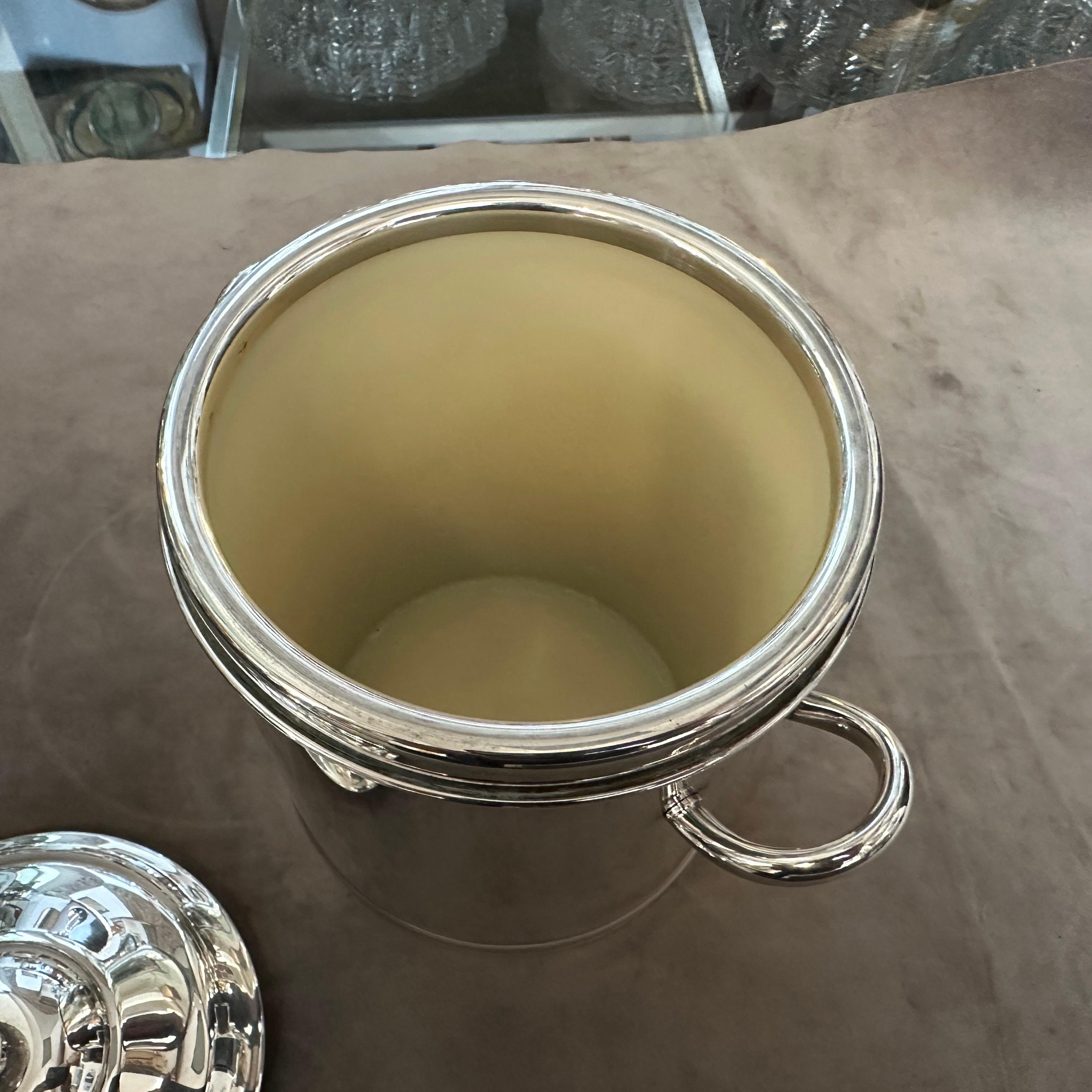 Cubitera moderna plateada de los años 70 de Gucci Firenze 1