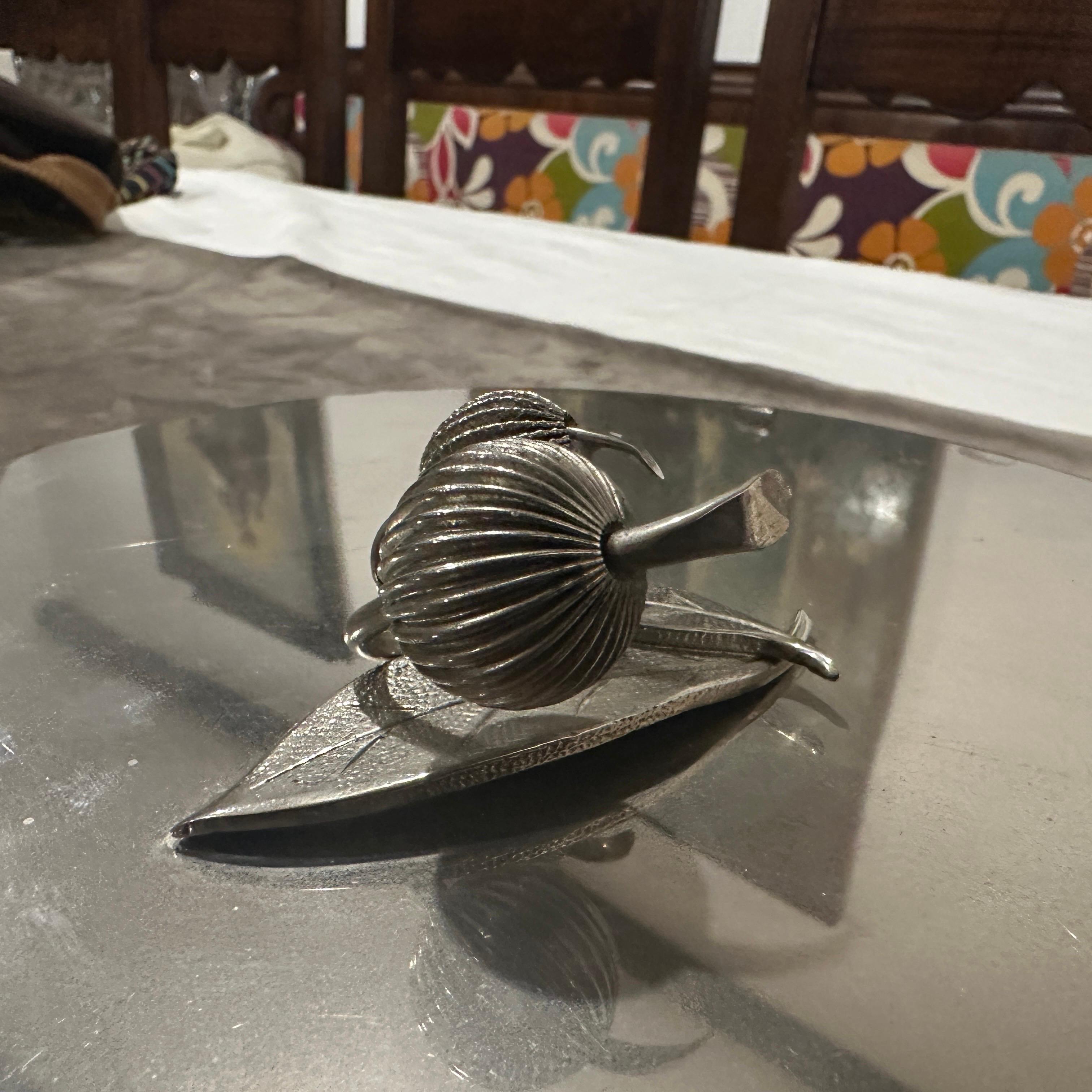italien 1970 Modern Modern Silver Plated Round Jewelry Box By Renzo Casati Firenze en vente