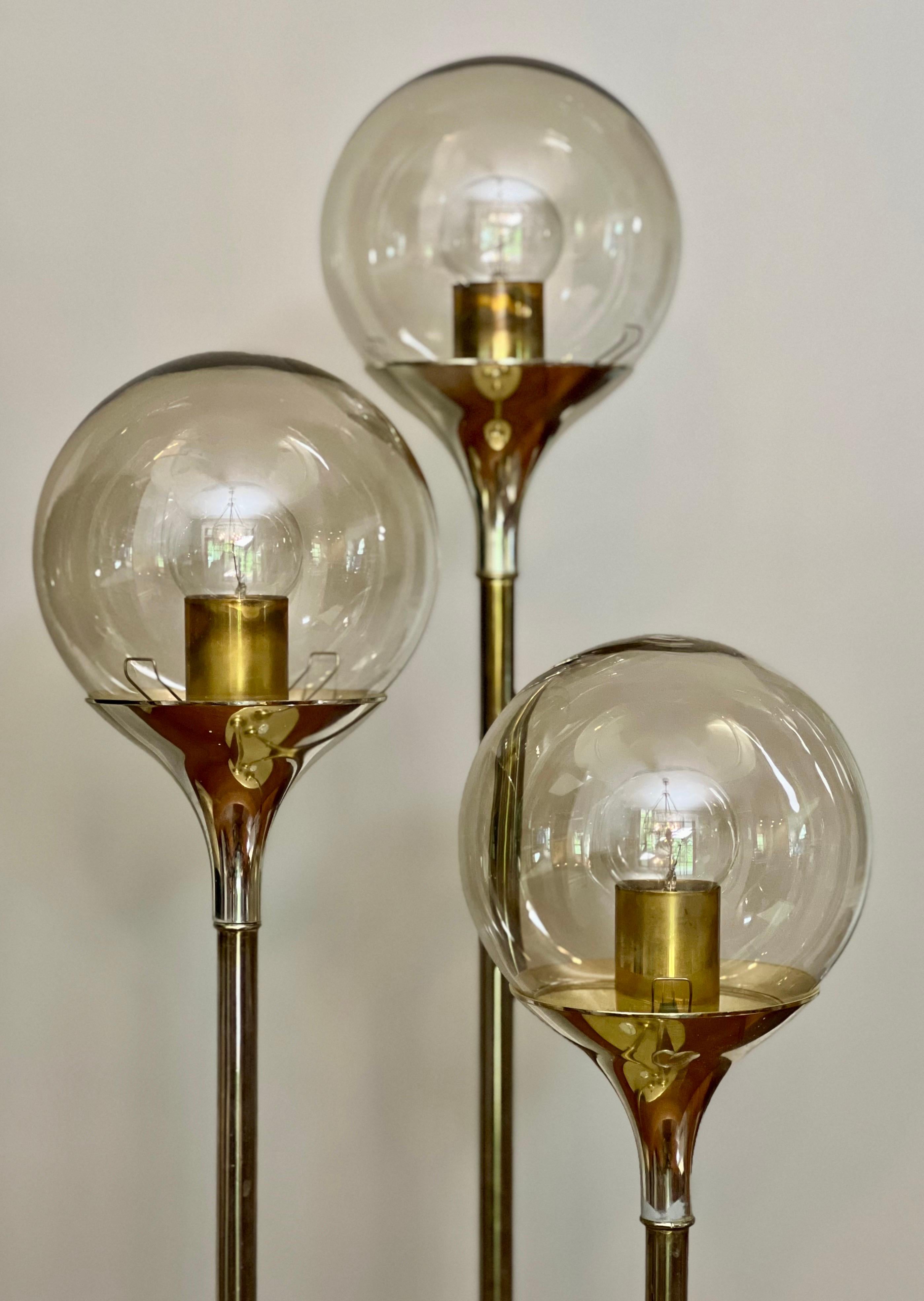 1970s Modern Space Age Three Globe Table Lamp 4