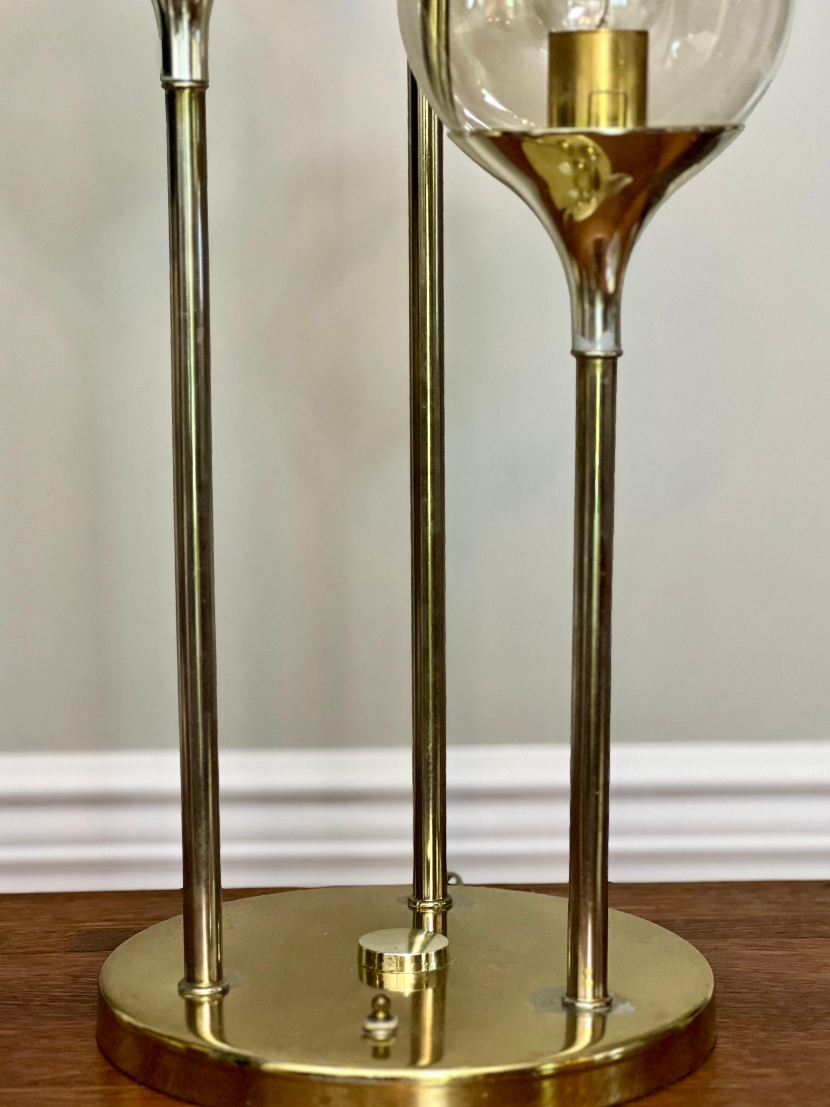 1970s Modern Space Age Three Globe Table Lamp 5
