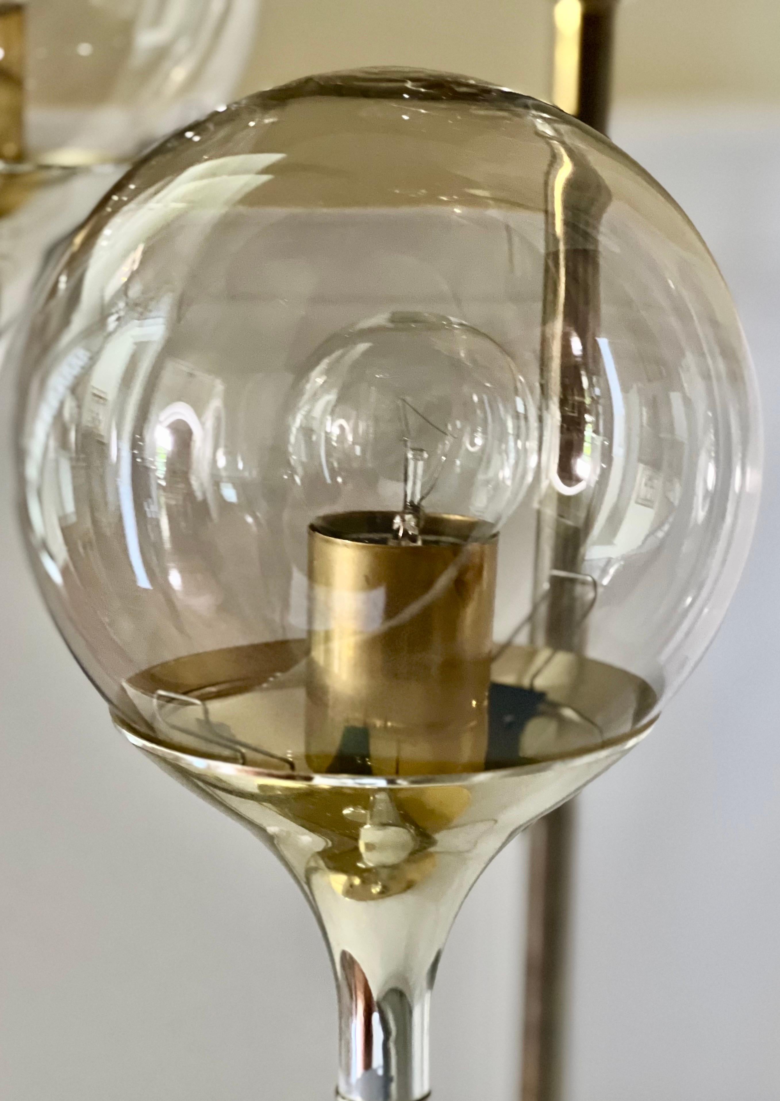 1970s Modern Space Age Three Globe Table Lamp 6