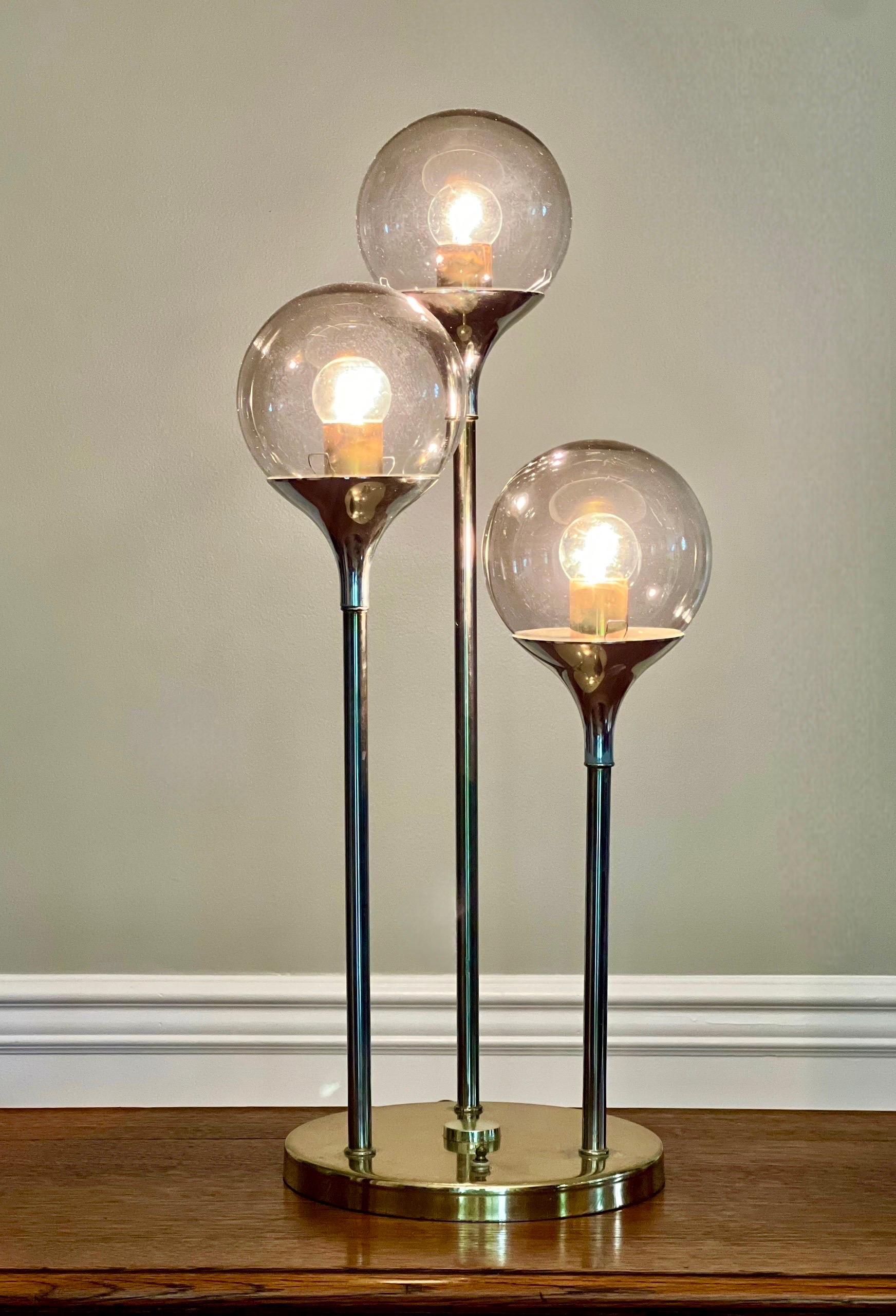 1970s Modern Space Age Three Globe Table Lamp 2