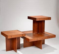 1970s Modern Studio Production Coffee and End Table Set in Walnut