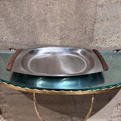 1970s Modern Teak Stainless Tray from Denmark