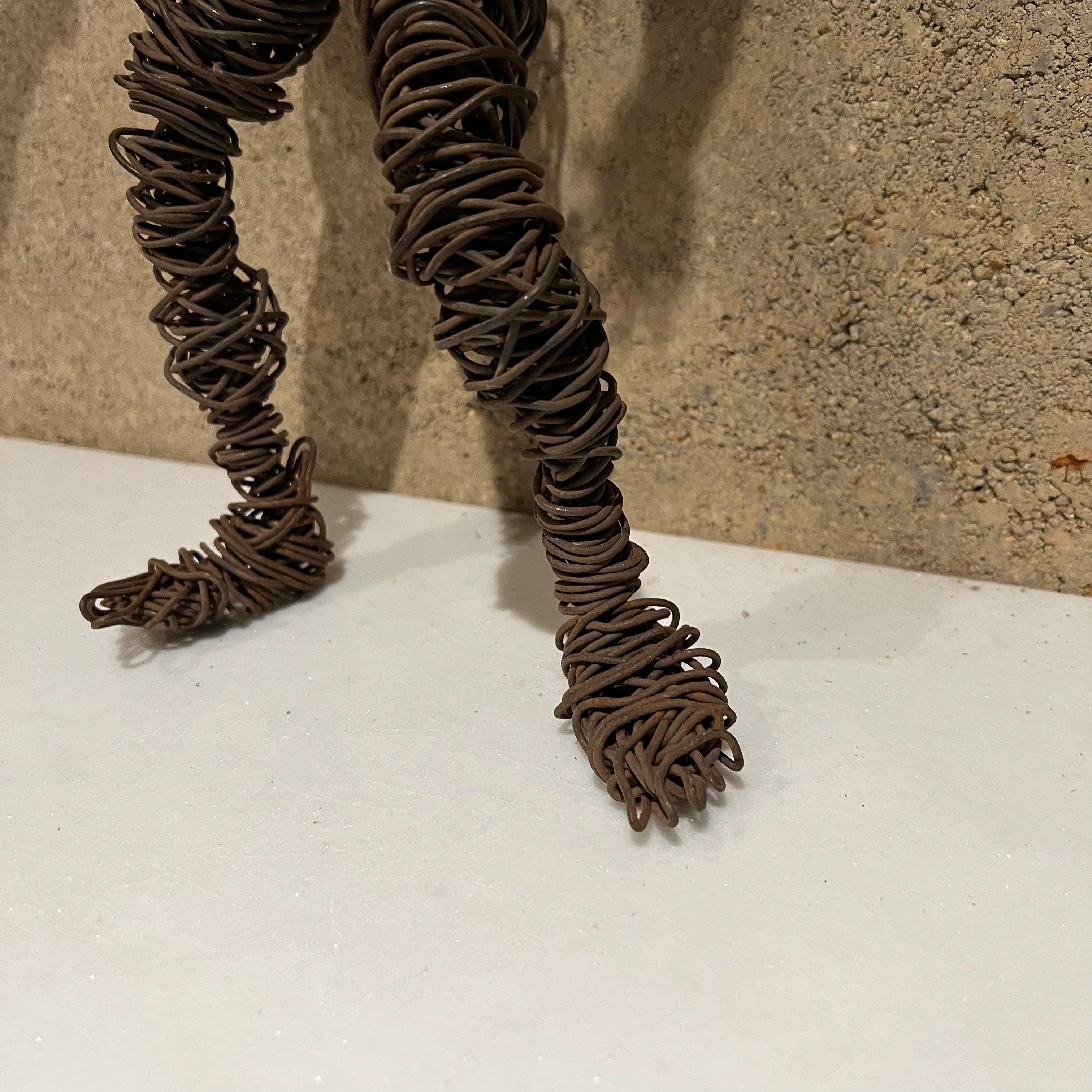 1970s Modern Wire Man Metal Sculpture Midcentury Brutalist Art 4