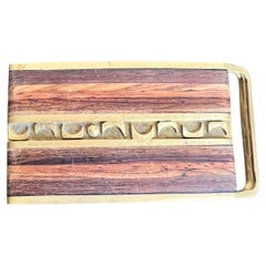 Boucle de ceinture en marqueterie de Wood Modernity des années 1970 par Moonscape