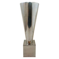 1970s Modernist Aluminum Planter Vase by AZ Cast Products