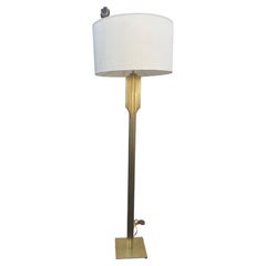 Lampada da terra modernista in bronzo degli anni '70