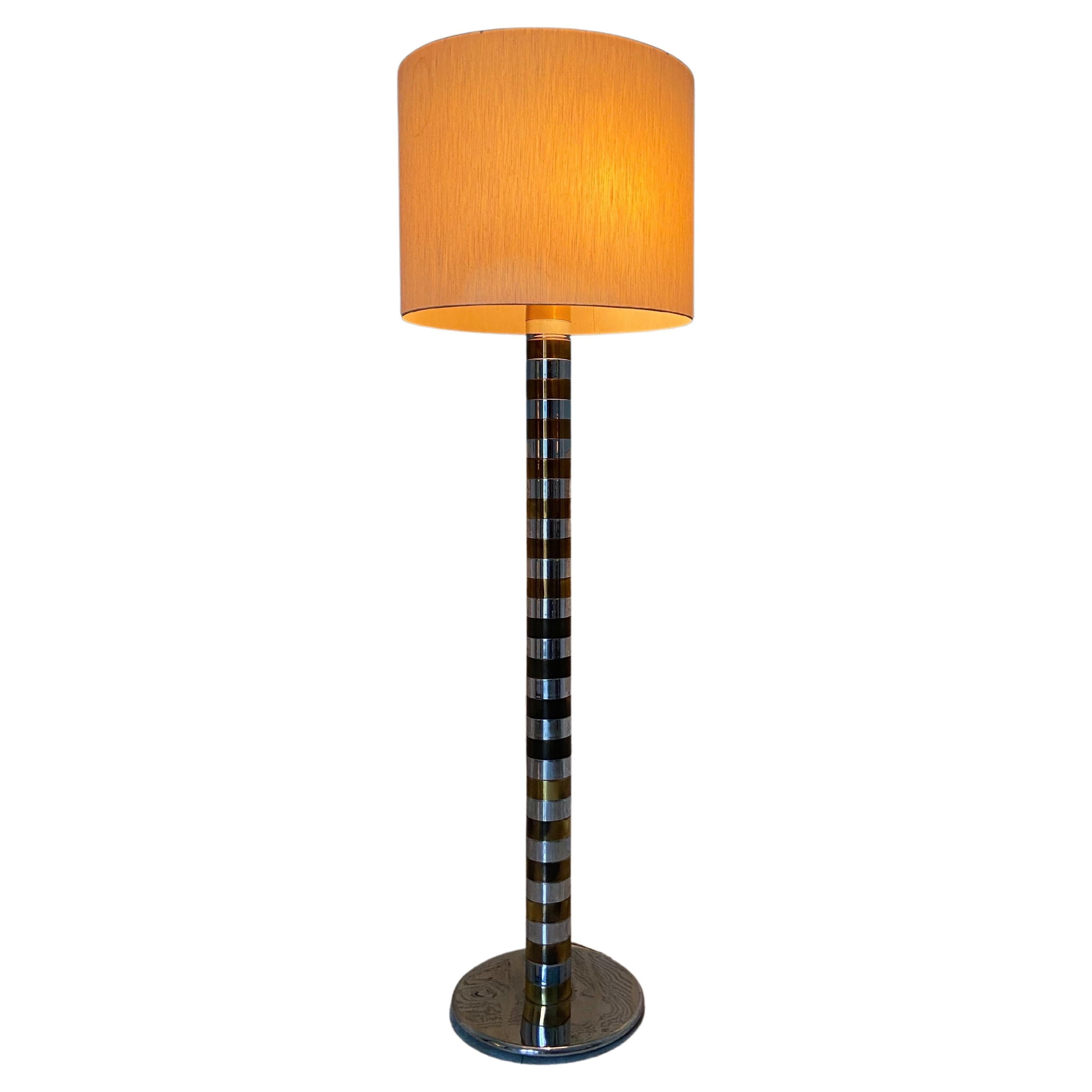 1970s modernist floor light by Tommaso Barbi For Sale