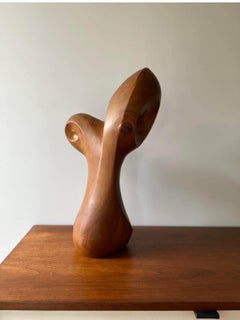 1970er Jahre Modernist Freeform Wood Skulptur in Nussbaum