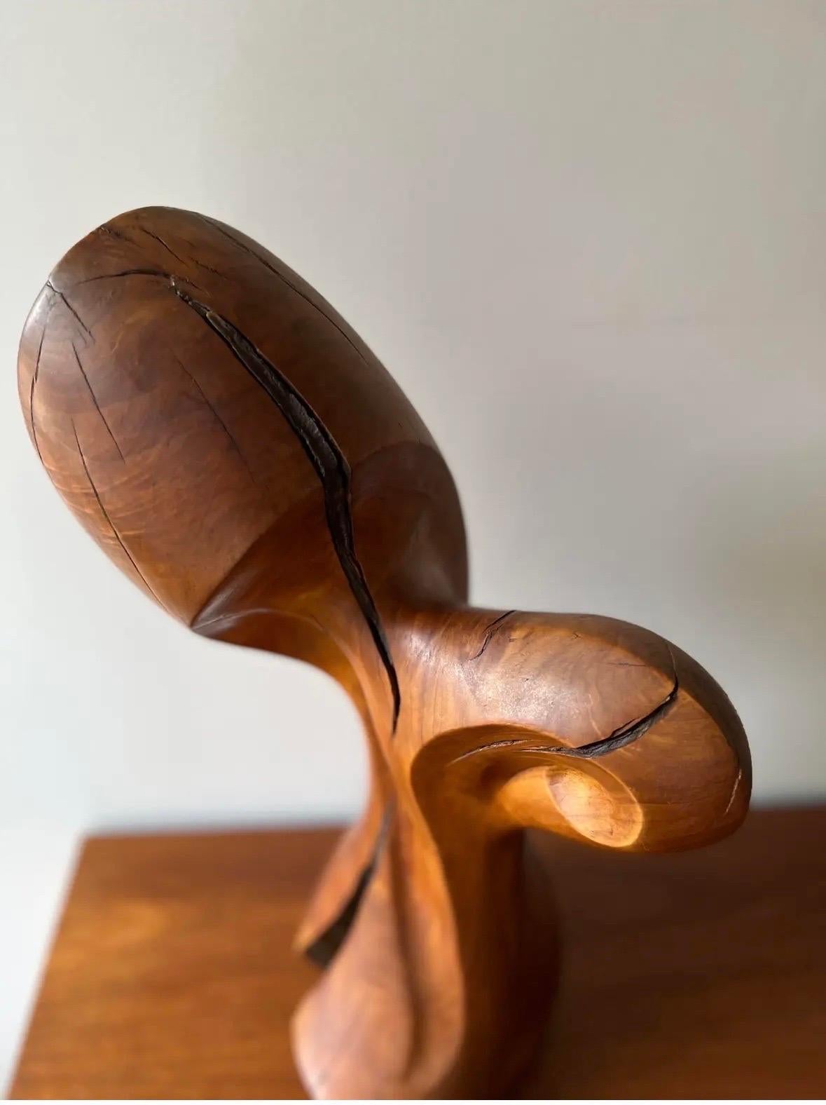 Americano Scultura in legno a forma libera modernista degli anni '70 in Wood in vendita