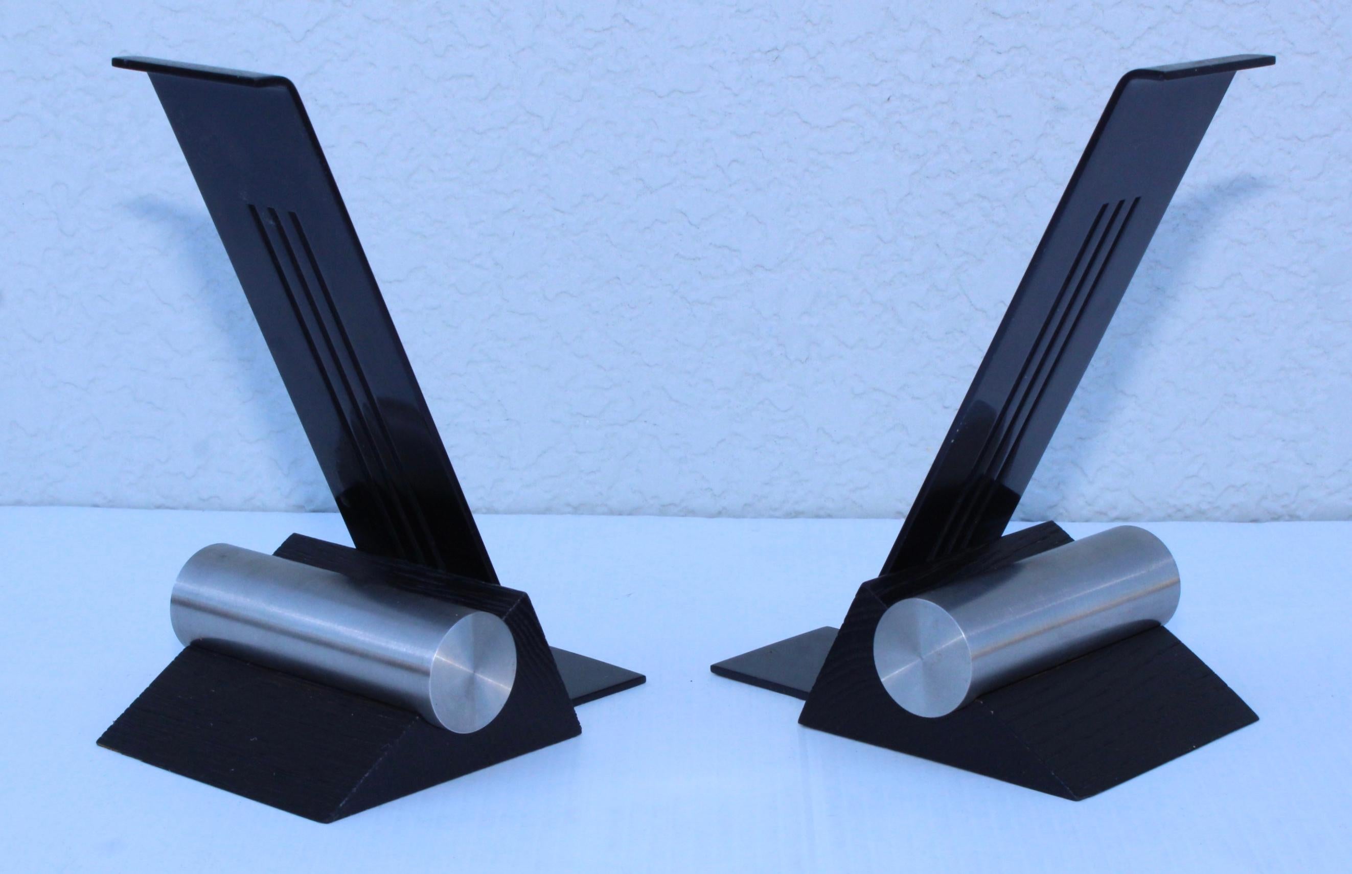 Mid-Century Modern 1970's Modernist French Bookends