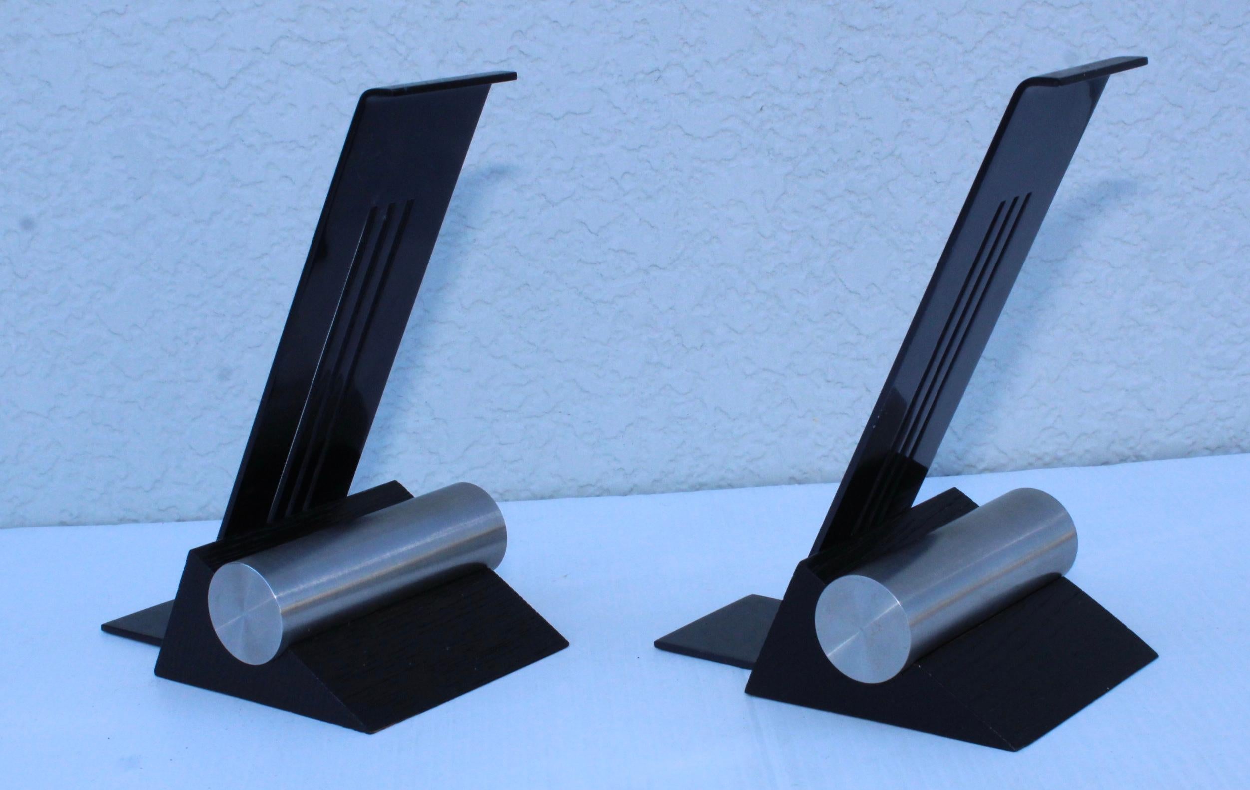 1970's Modernist French Bookends In Good Condition In New York, NY