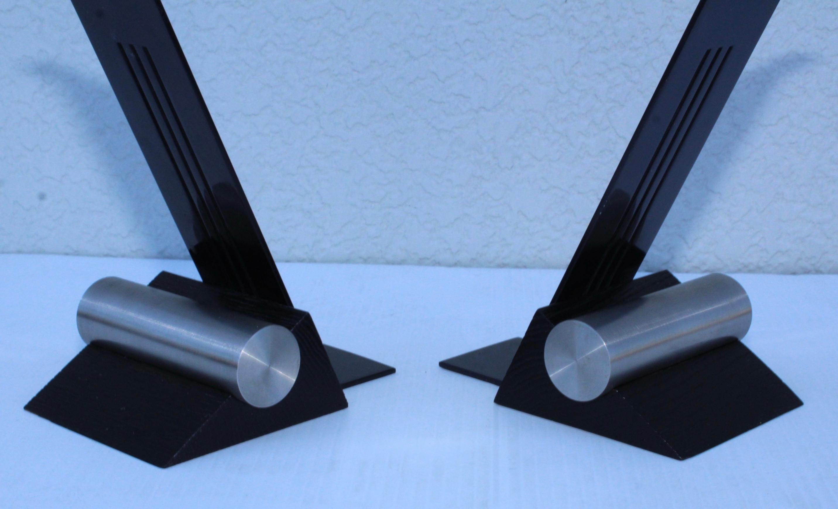 1970's Modernist French Bookends 1