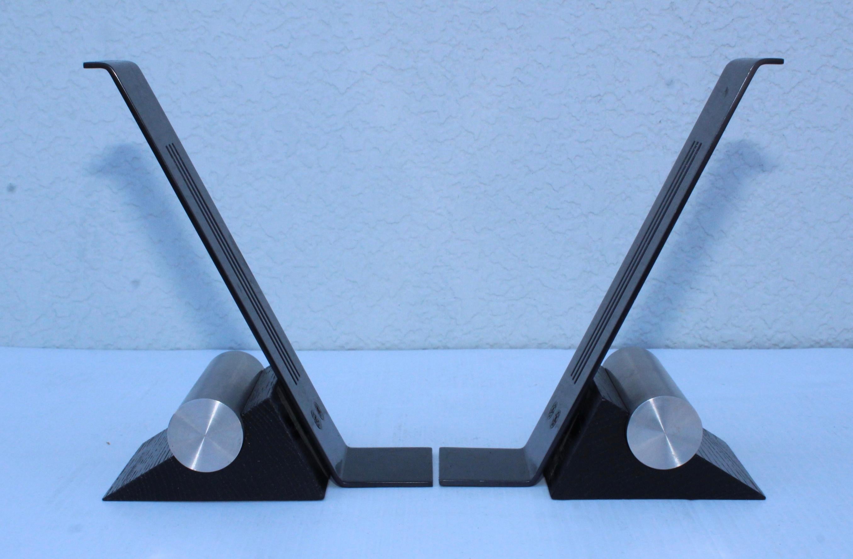 1970's Modernist French Bookends 3