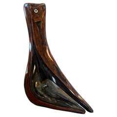 1970s Modernist Hand Painted Ceramic Sicilian Vase by Garofalo