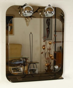 1970s Modernist Italian Illuminated Boudoir Dressing Mirror by Veca