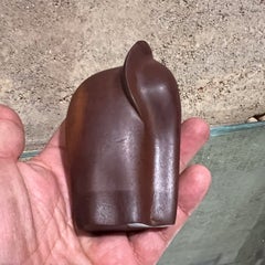 1970s Modernist Mini Elephant Sculpture Wood
