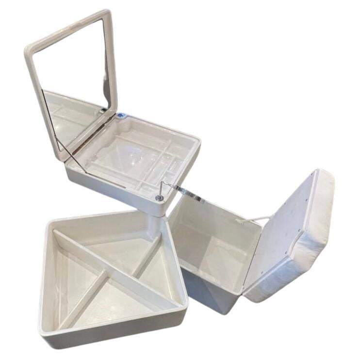 1970s Modernist Mirrored Vanity Table For Sale