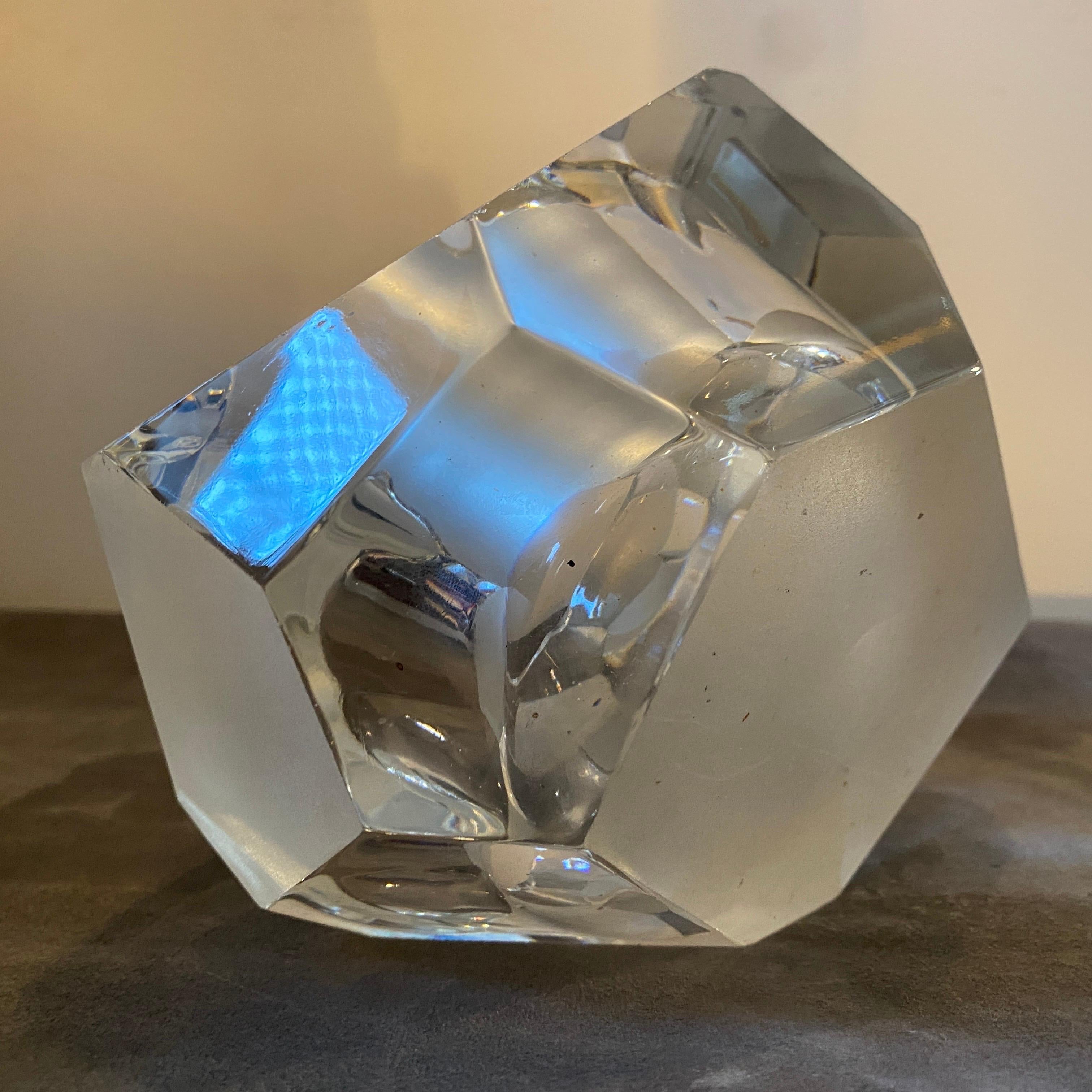 Aschenbecher aus Murano-Glas, facettiert, 1970er Jahre von Formia (Muranoglas) im Angebot