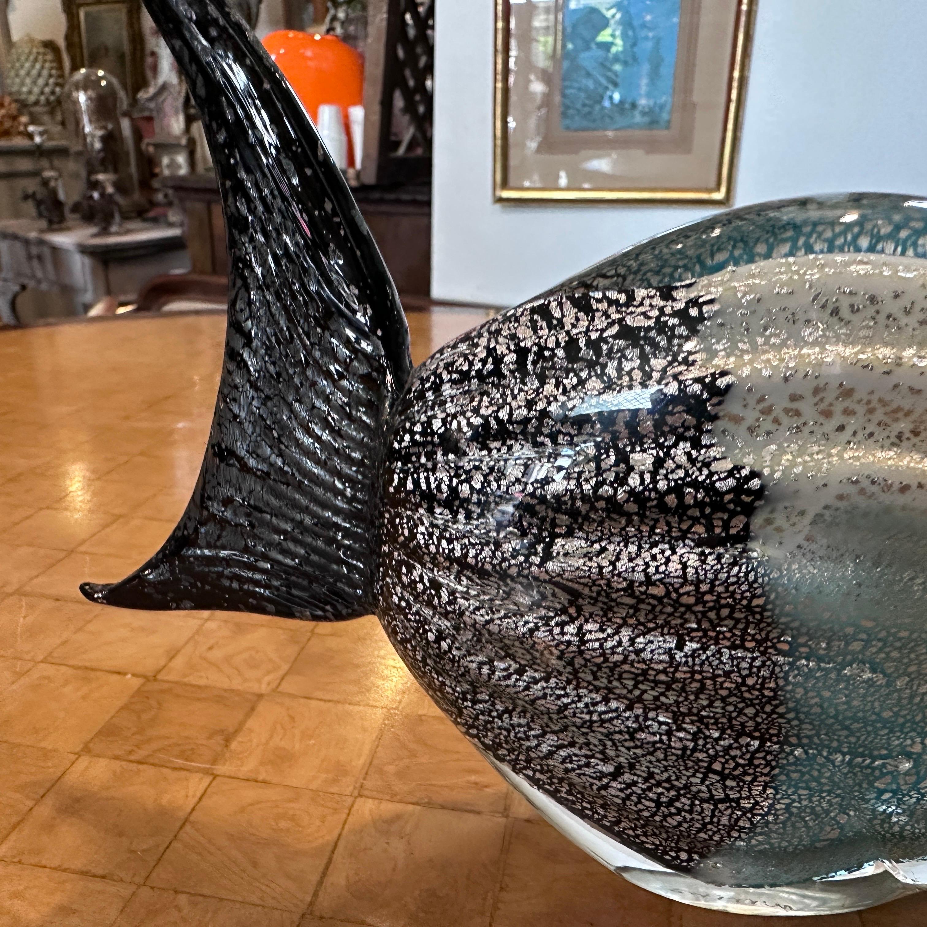 1970er Modernist Murano Glas Figur eines tropischen Fisches (Italienisch) im Angebot