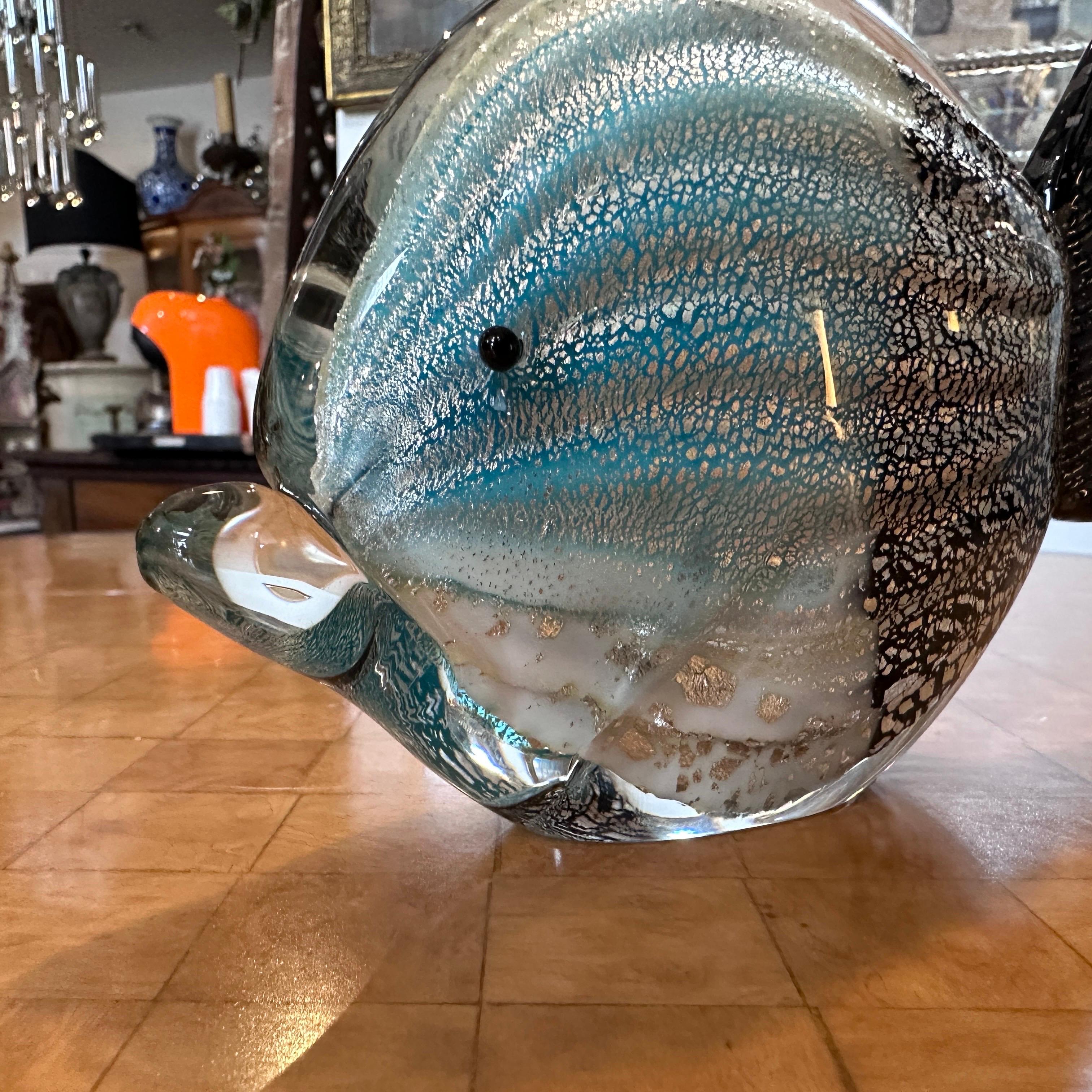 1970er Modernist Murano Glas Figur eines tropischen Fisches (Handgefertigt) im Angebot