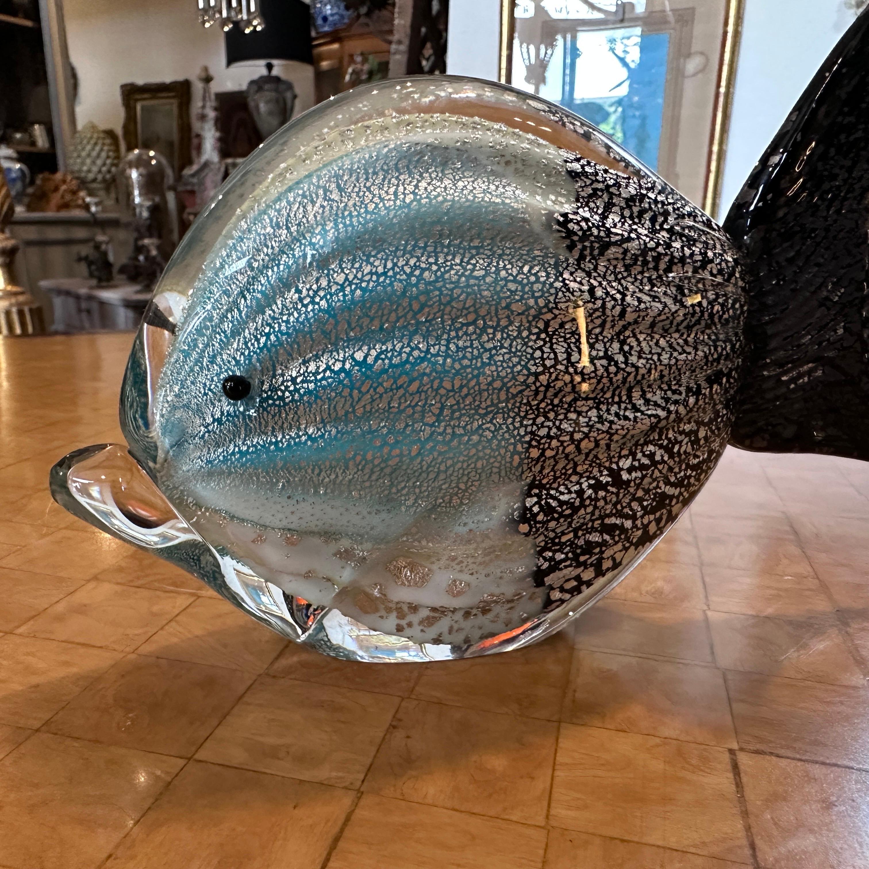 1970er Modernist Murano Glas Figur eines tropischen Fisches (20. Jahrhundert) im Angebot