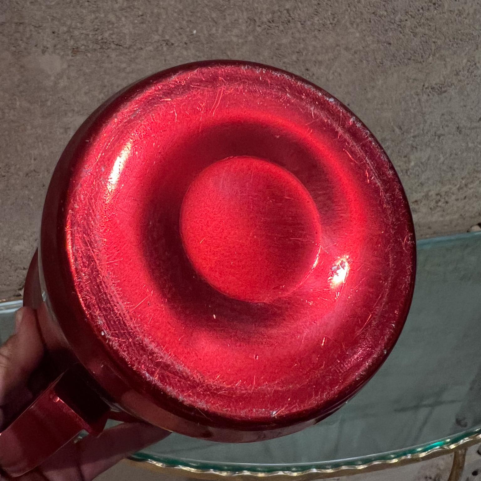 1970s Modernist Red Aluminum Pitcher For Sale 2
