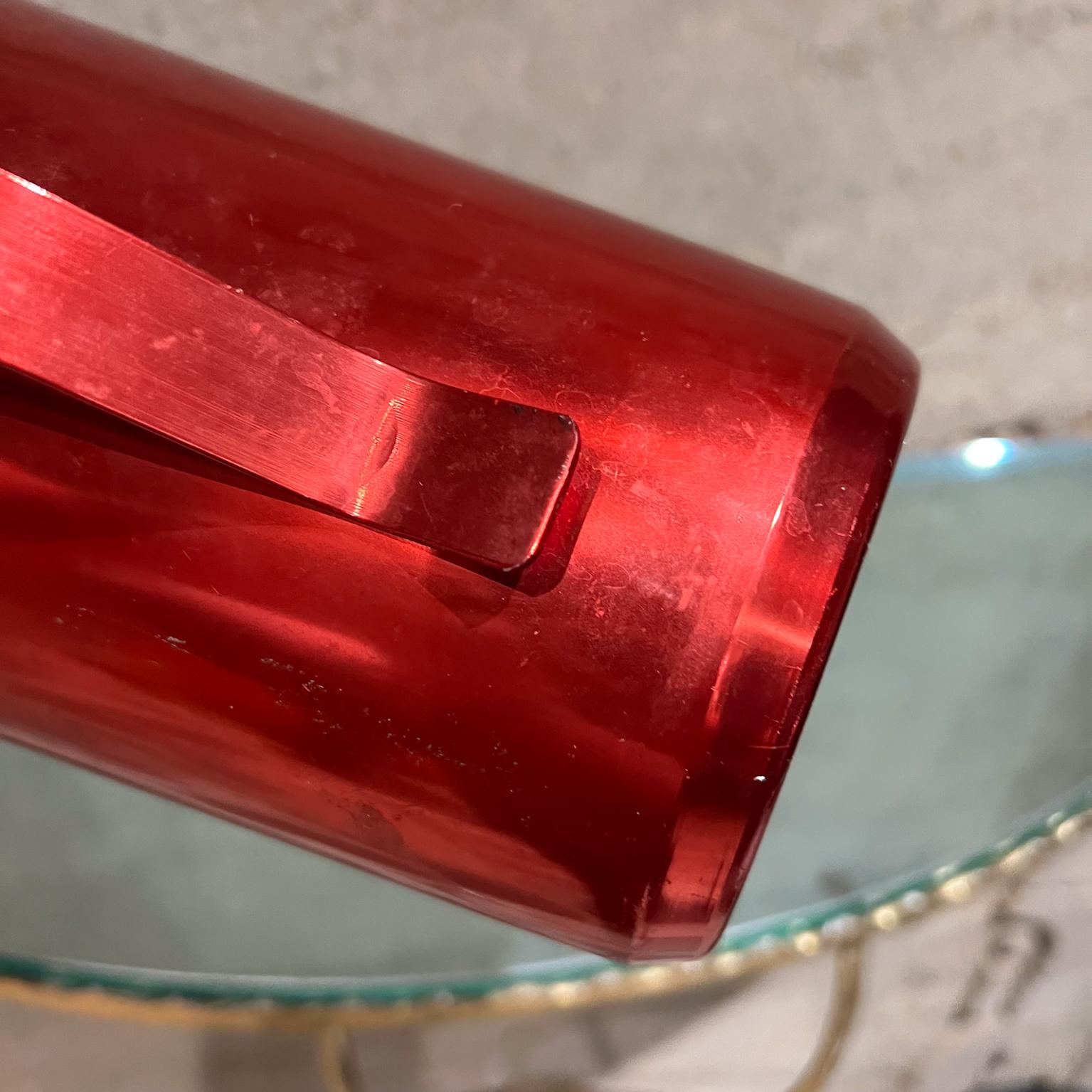 1970s Modernist Red Aluminum Pitcher For Sale 3