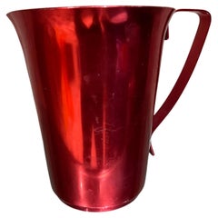 Used 1970s Modernist Red Aluminum Pitcher