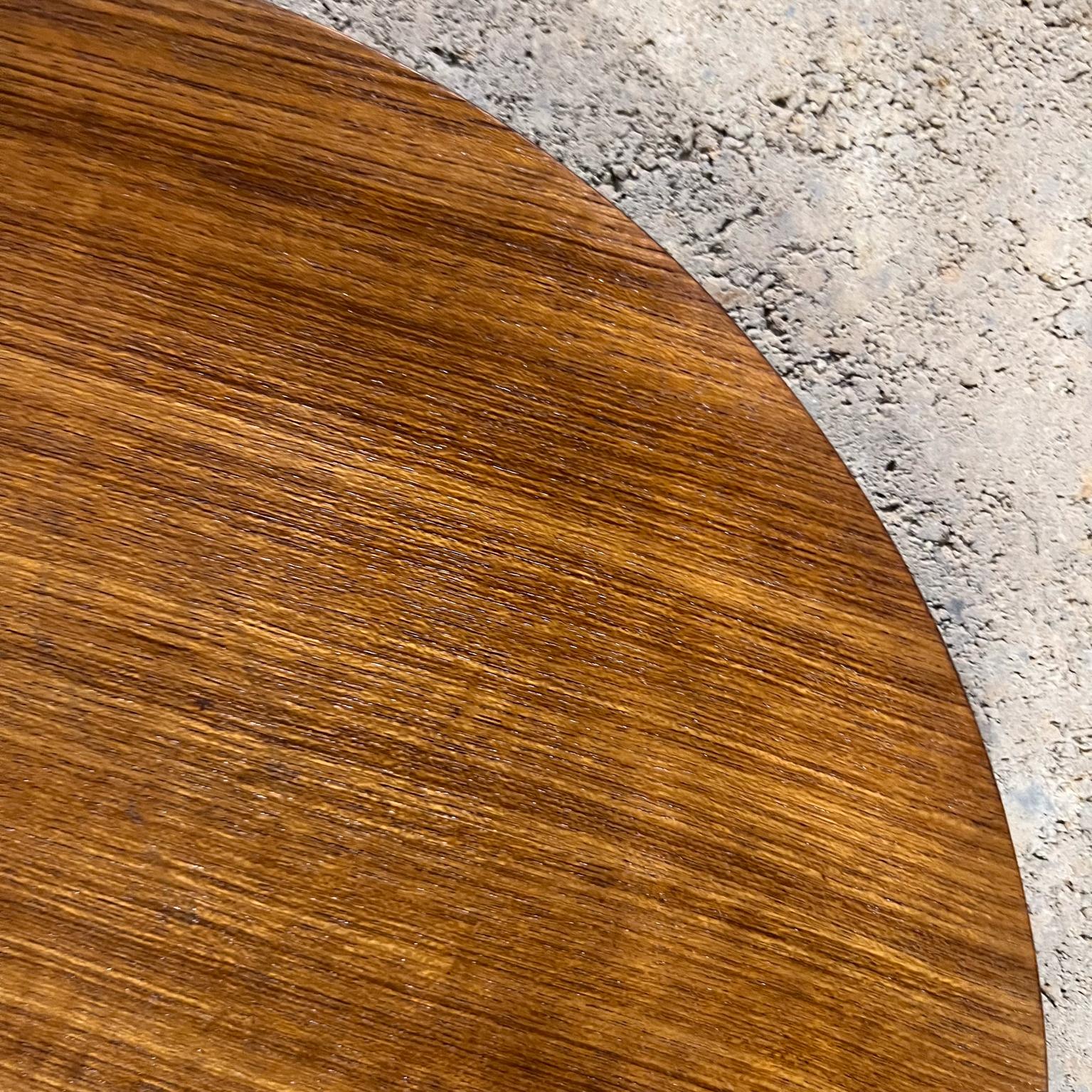 Mid-Century Modern 1970s Modernist Round Teak Wood Plate For Sale