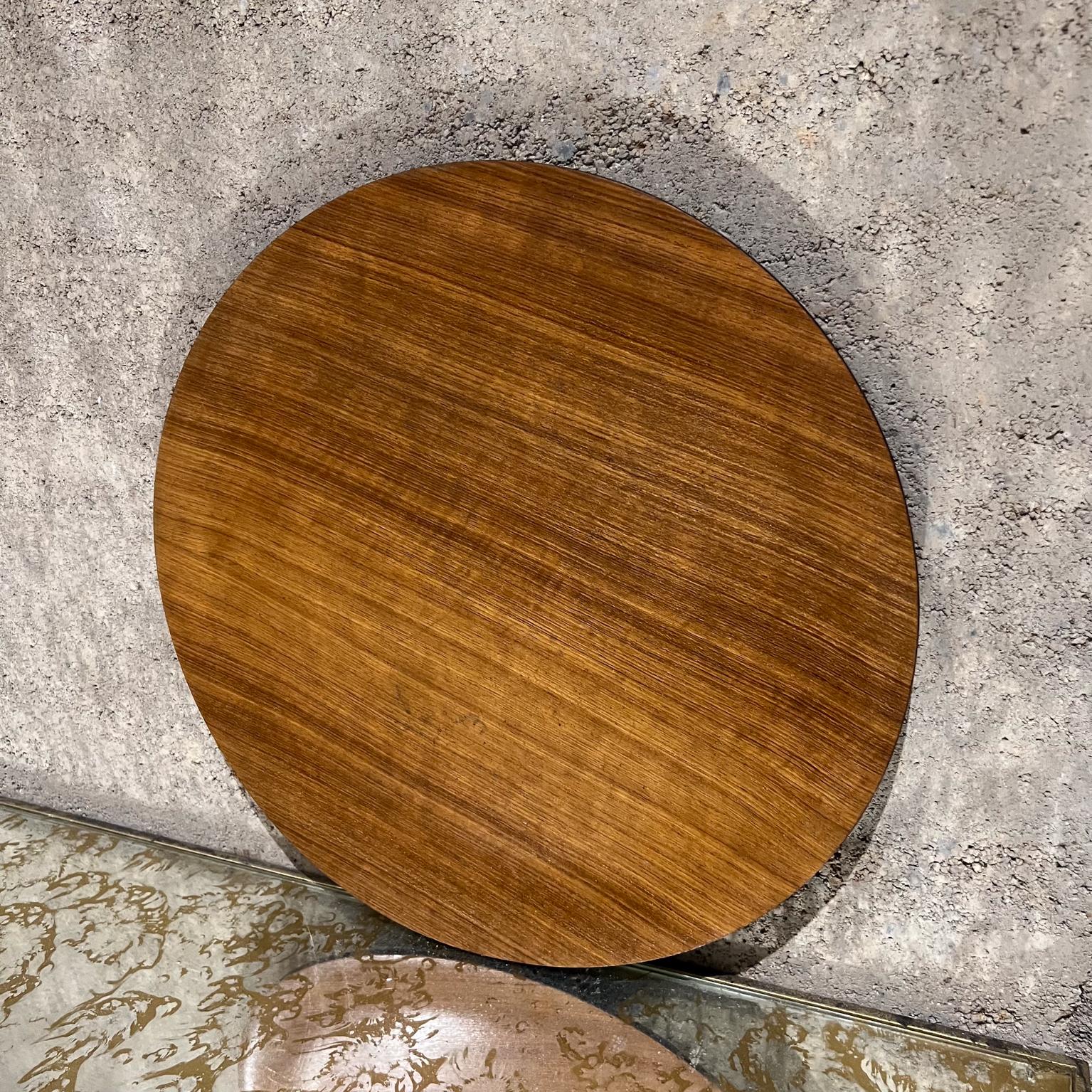20th Century 1970s Modernist Round Teak Wood Plate For Sale