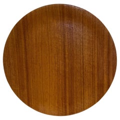 Piatto da portata anni '70 Wood Wood su nero