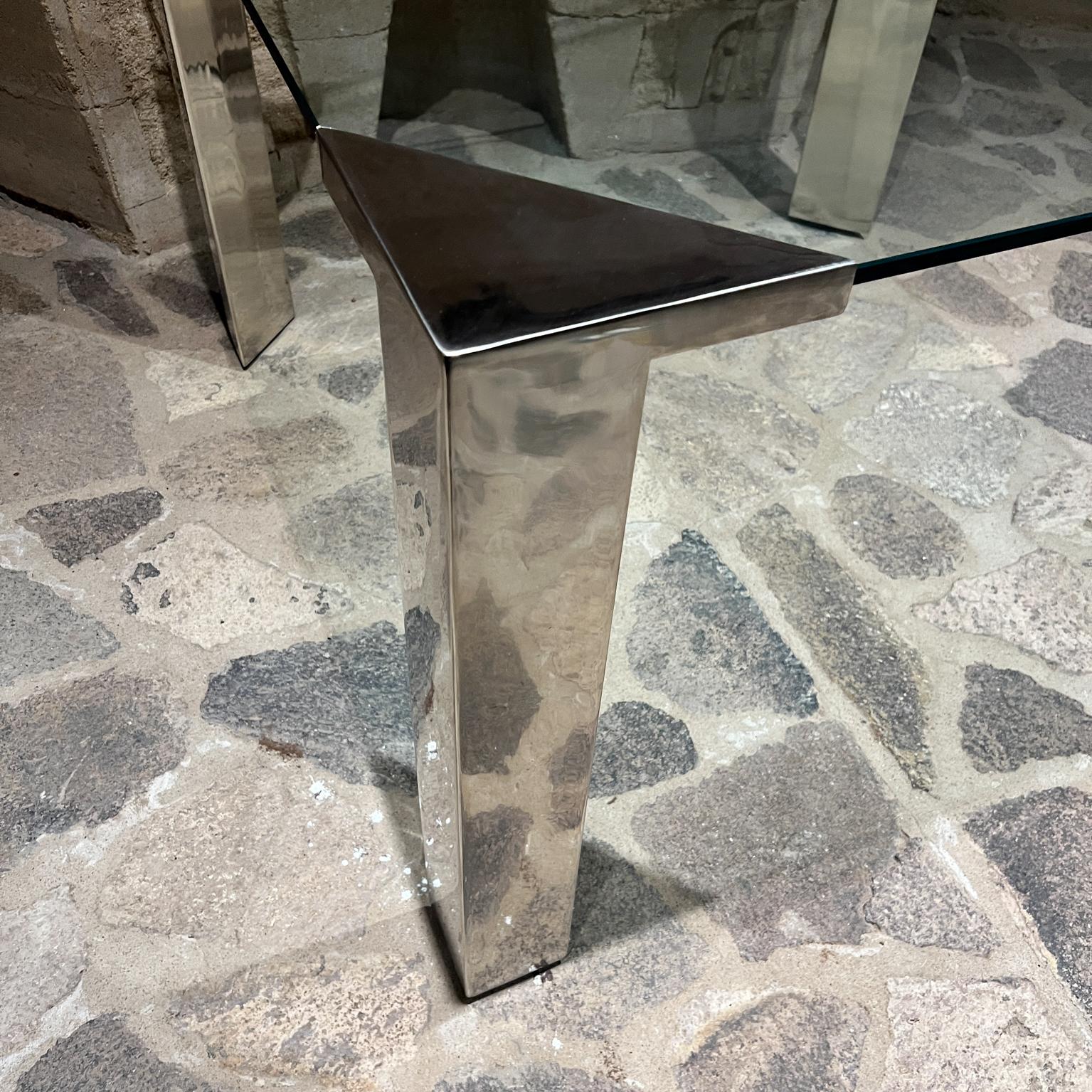 Mesa de cristal estilo años 70 Pace Collection Satinada en venta 3