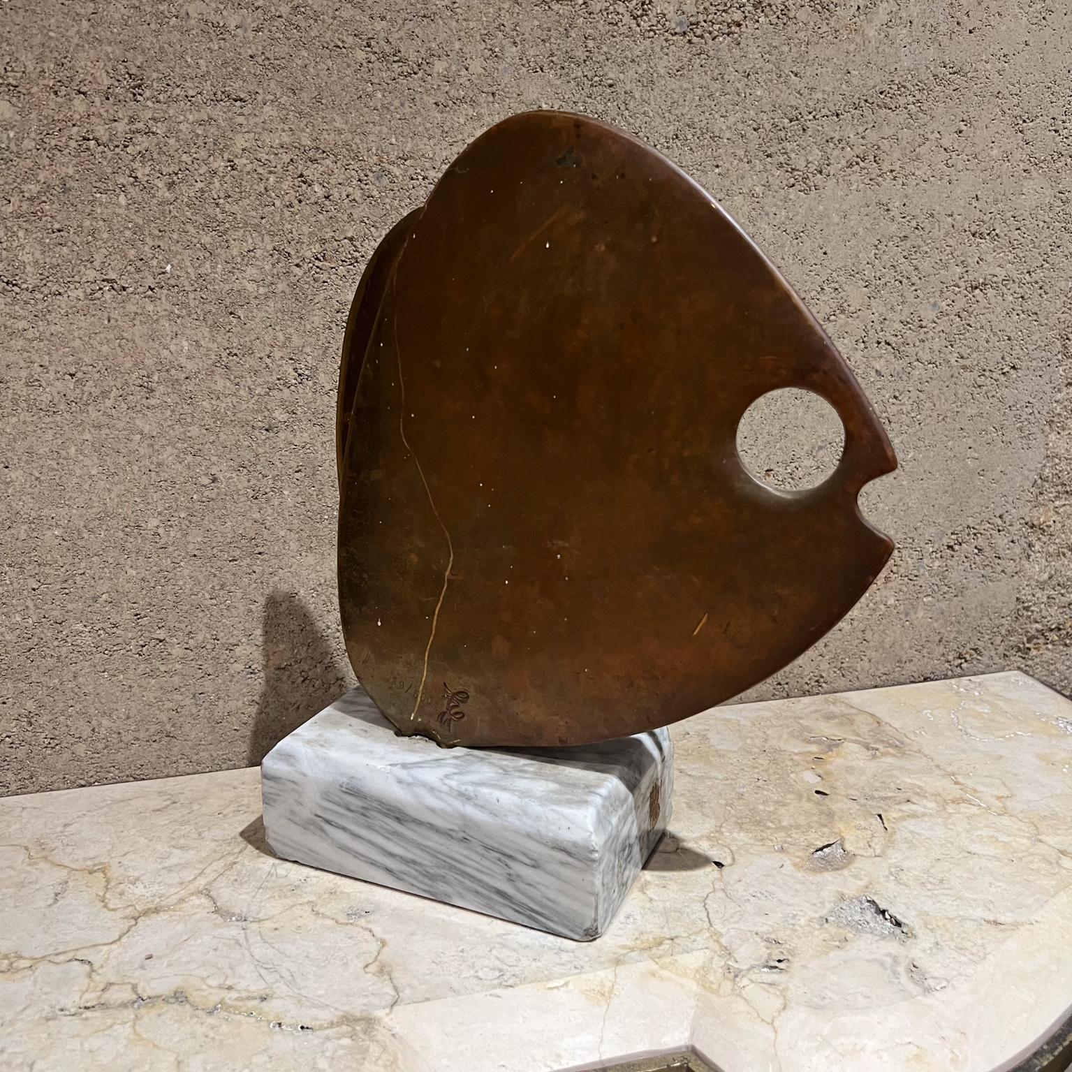 Modernistische Skulptur aus Bronze-Fischmarmor, 39/500, 1970er Jahre im Angebot 8