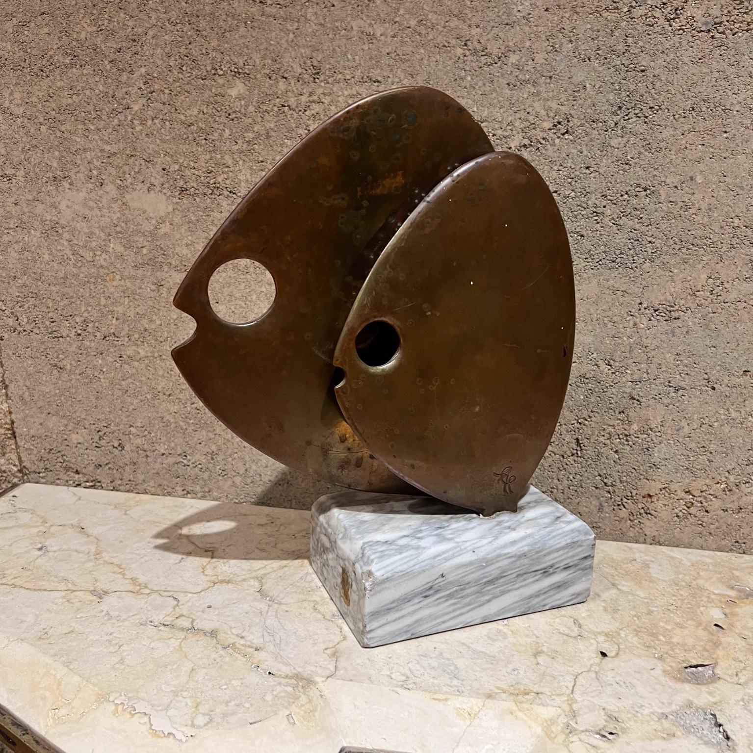 Modernistische Skulptur aus Bronze-Fischmarmor, 39/500, 1970er Jahre (Mexikanisch) im Angebot