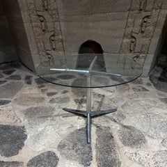 1970s Modernist Side Table Tripod Base Aluminum