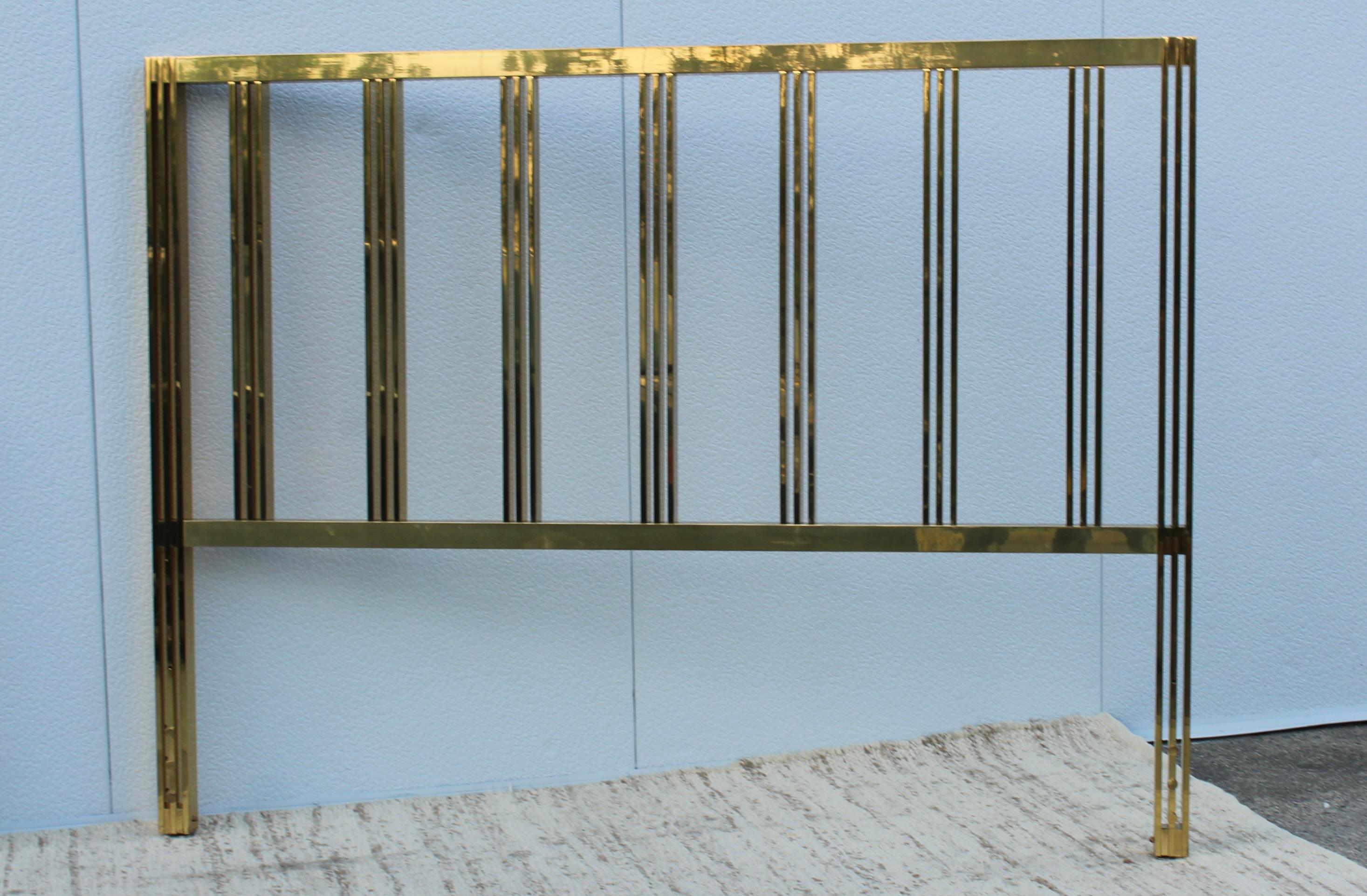 1970's Modernist Solid Brass King Size Bed 2