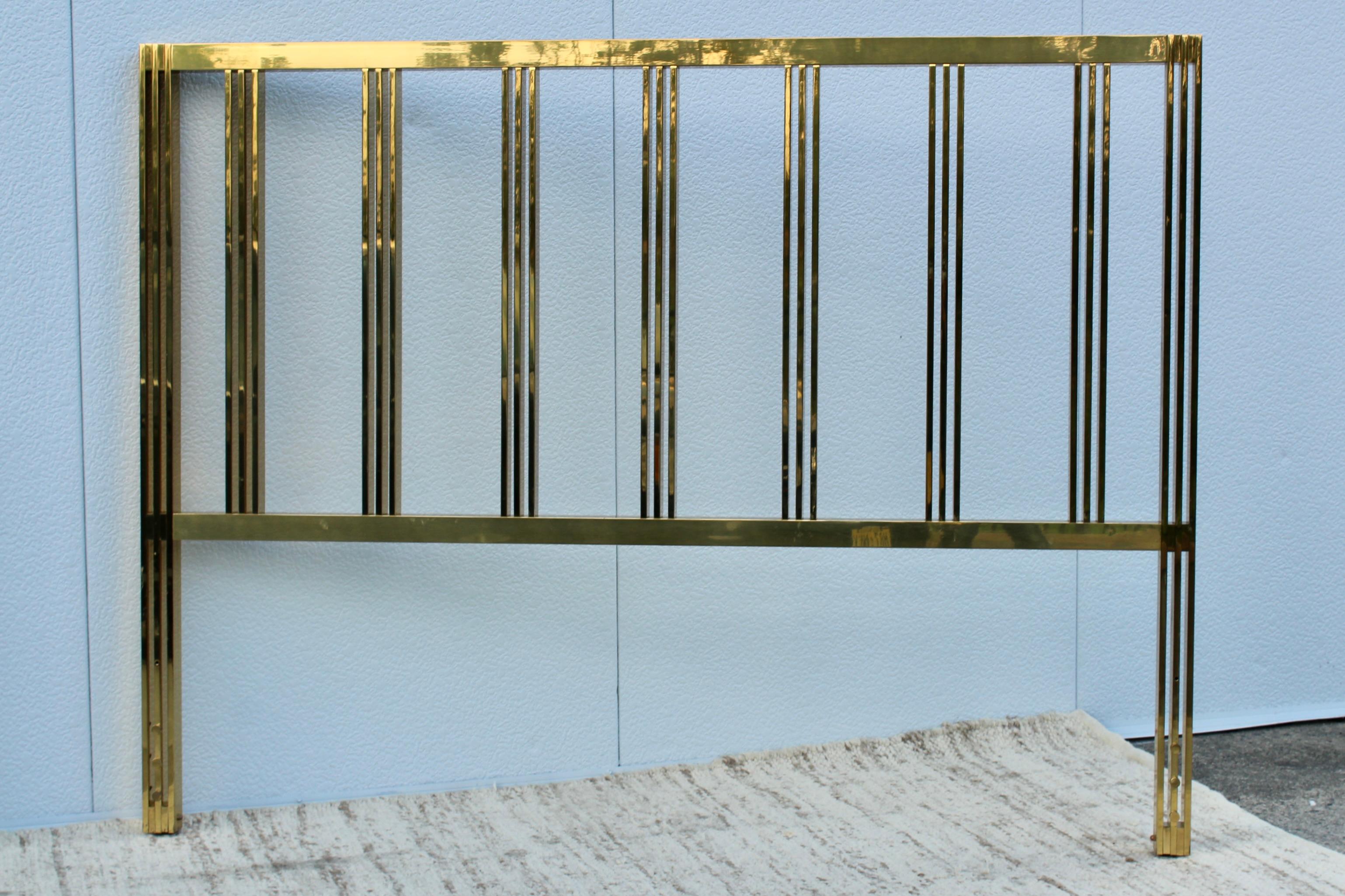 1970's Modernist Solid Brass King Size Bed 3