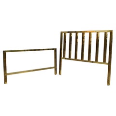 1970's Modernist Solid Brass King Size Bed