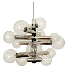 1970s Modernist Space Age Bubble Glass Chandelier by J.T. Kalmar
