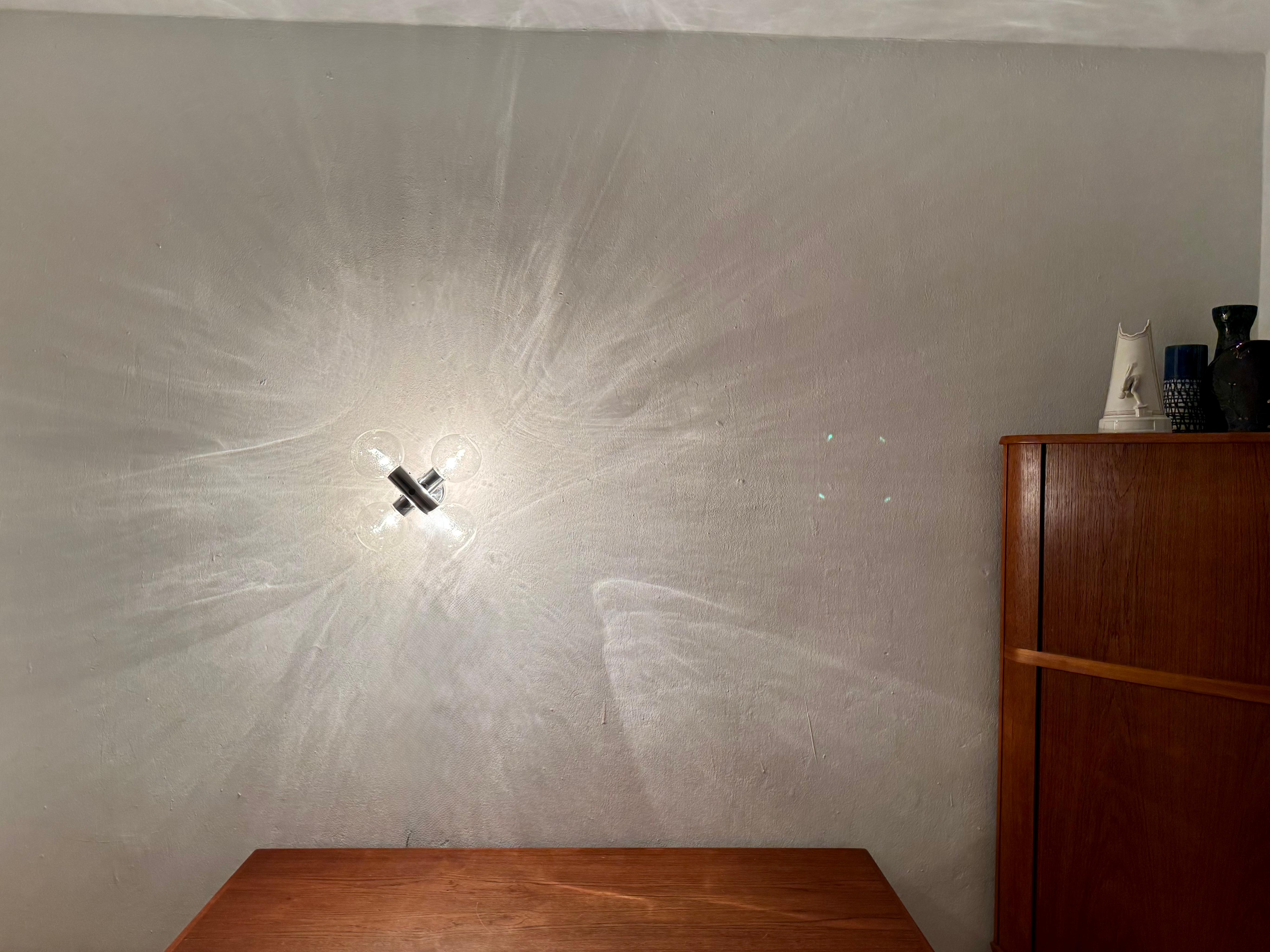 1970s Modernist Space Age Bubble Glass Flush Lamp by J.T. Kalmar For Sale 5