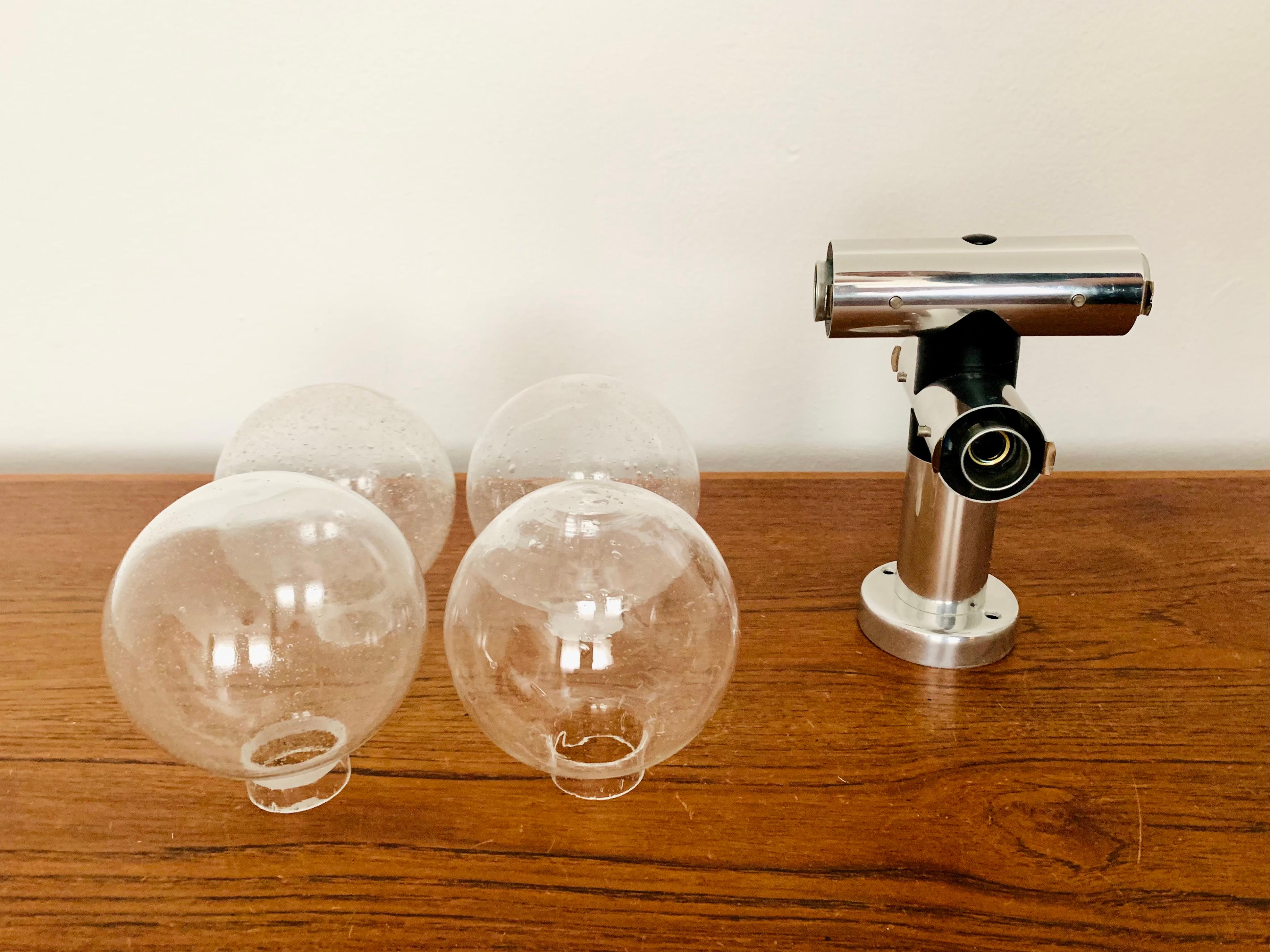 1970s Modernist Space Age Bubble Glass Flush Lamp by J.T. Kalmar For Sale 6