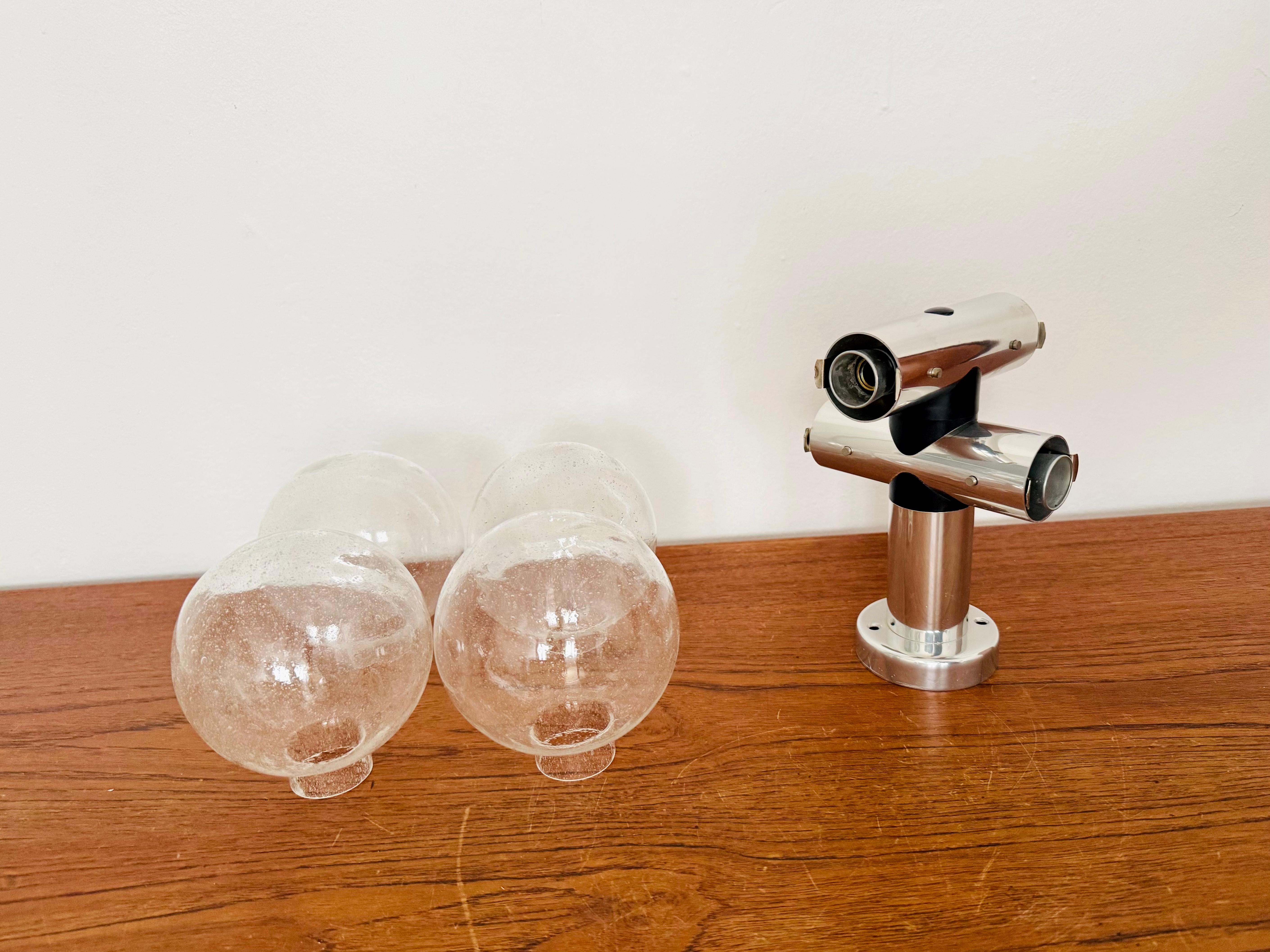 1970s Modernist Space Age Bubble Glass Flush Lamp by J.T. Kalmar For Sale 10