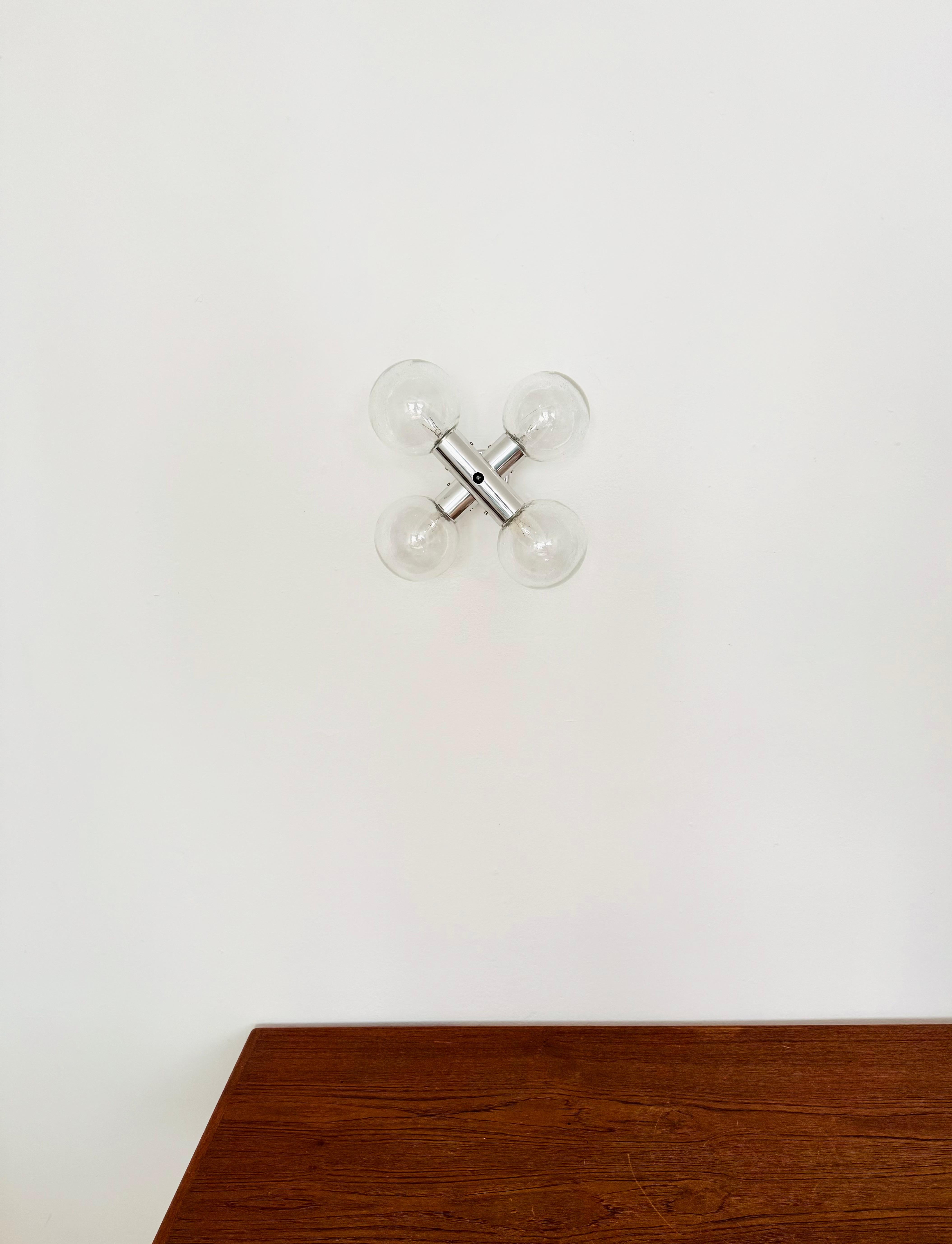 1970s Modernist Space Age Bubble Glass Flush Lamp by J.T. Kalmar For Sale 1