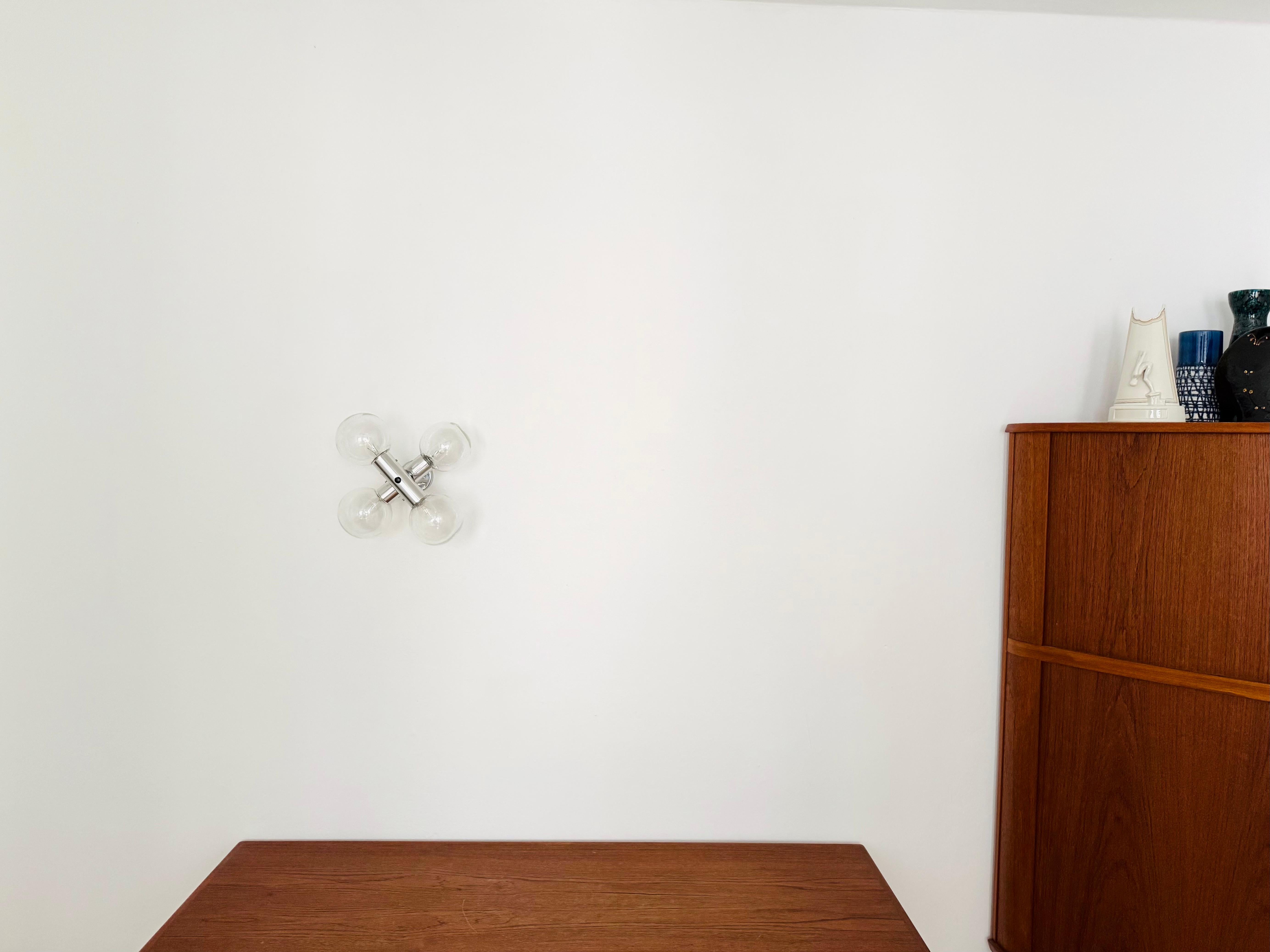 1970s Modernist Space Age Bubble Glass Flush Lamp by J.T. Kalmar For Sale 2