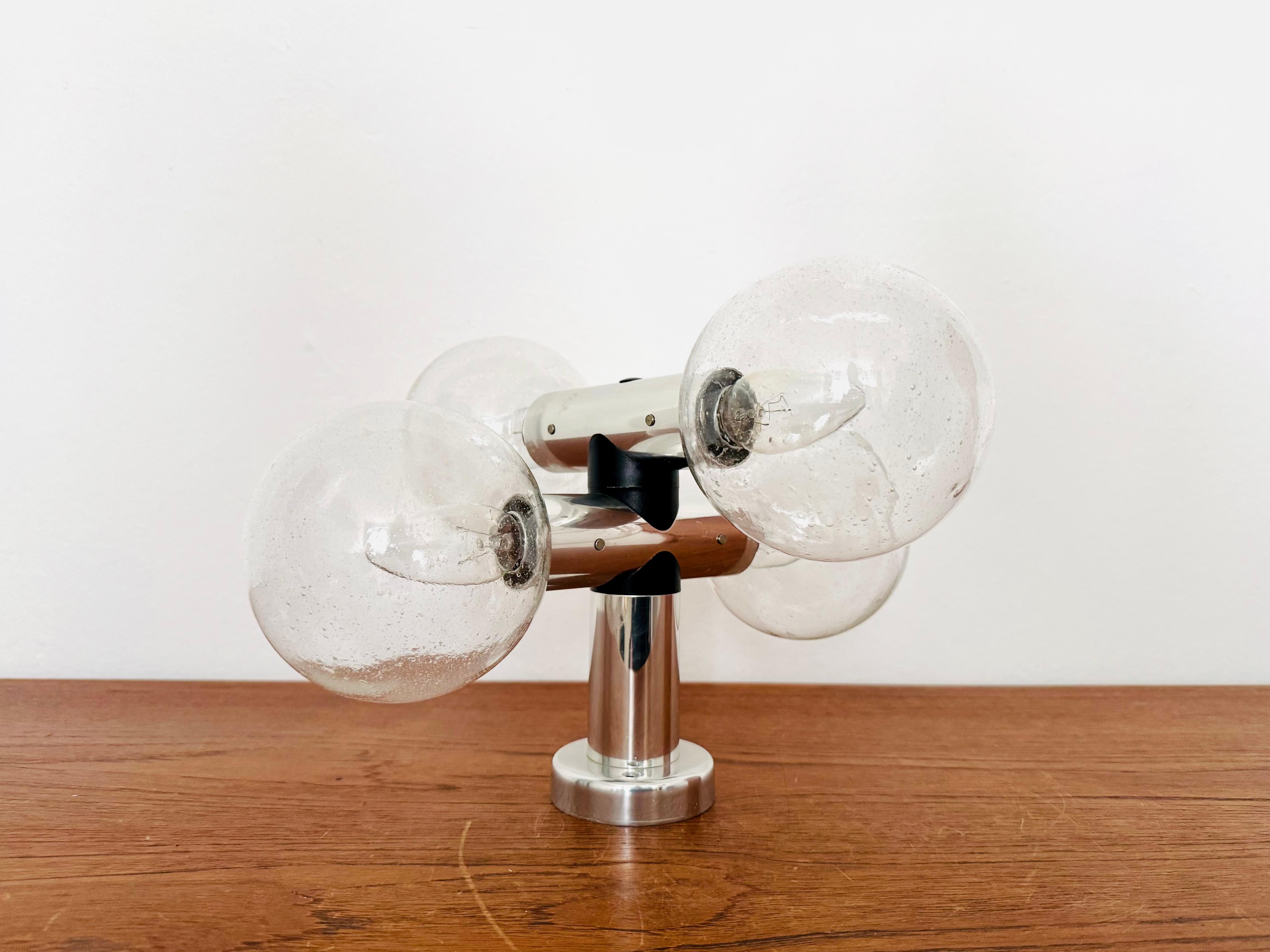 1970s Modernist Space Age Bubble Glass Flush Lamp by J.T. Kalmar For Sale 3