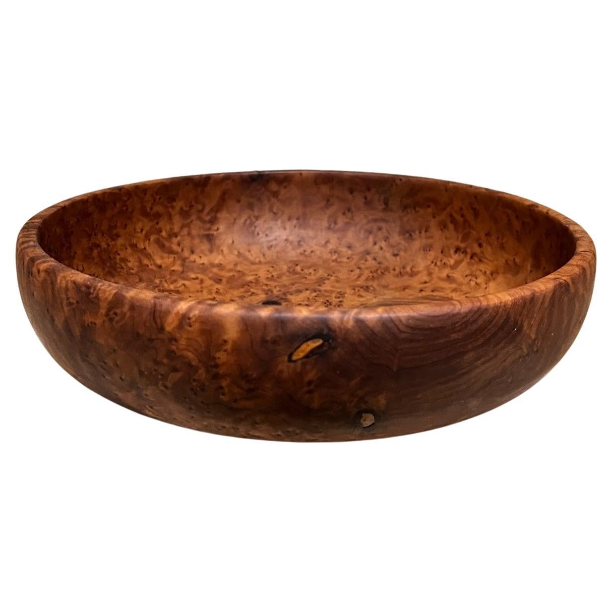 1970 Modernist Studio A Wood Bowl (bol en bois de ronce)