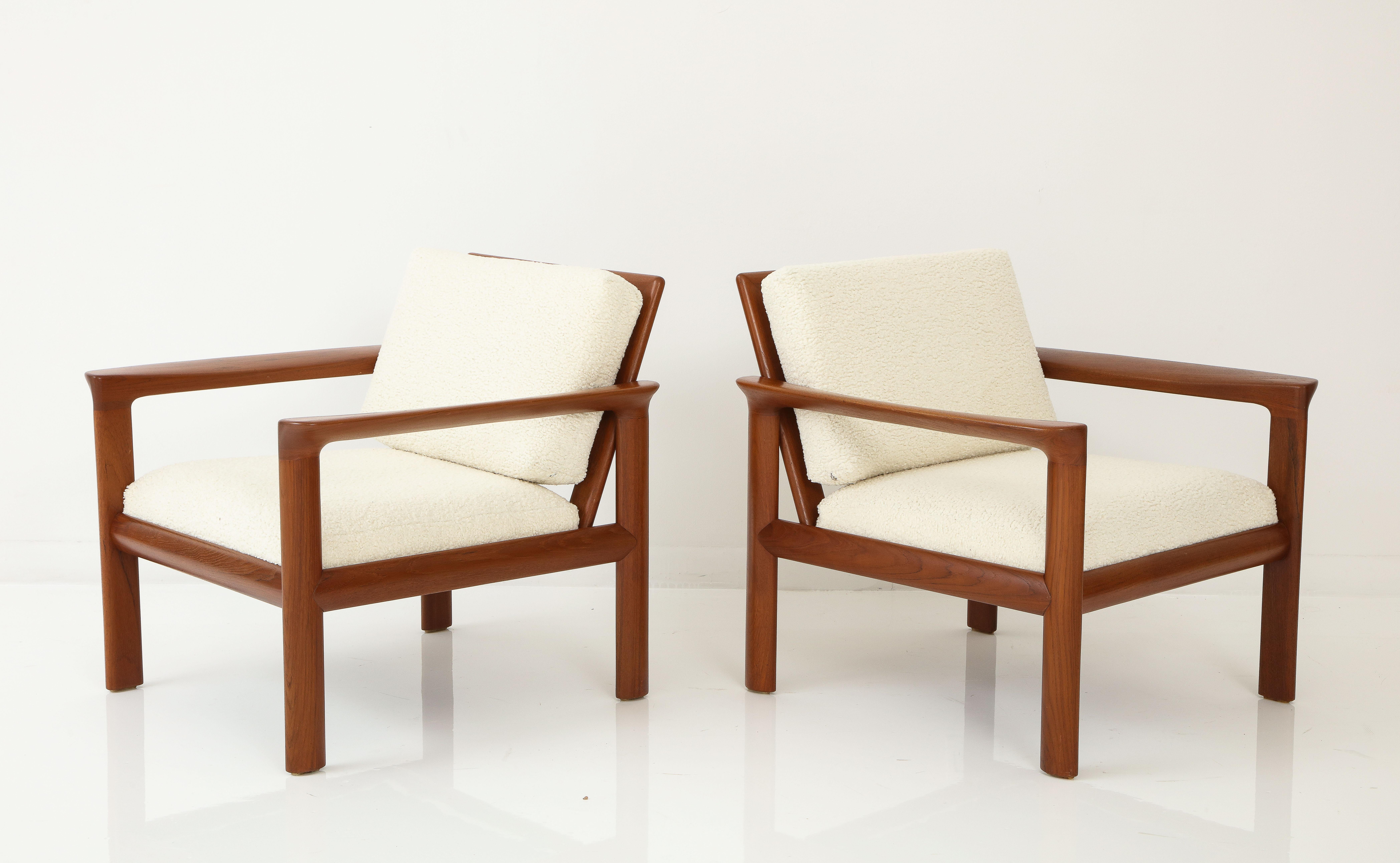 Modernistische dänische Sessel aus Teakholz von Sven Ellekaer aus den 1970er Jahren (Bouclé) im Angebot