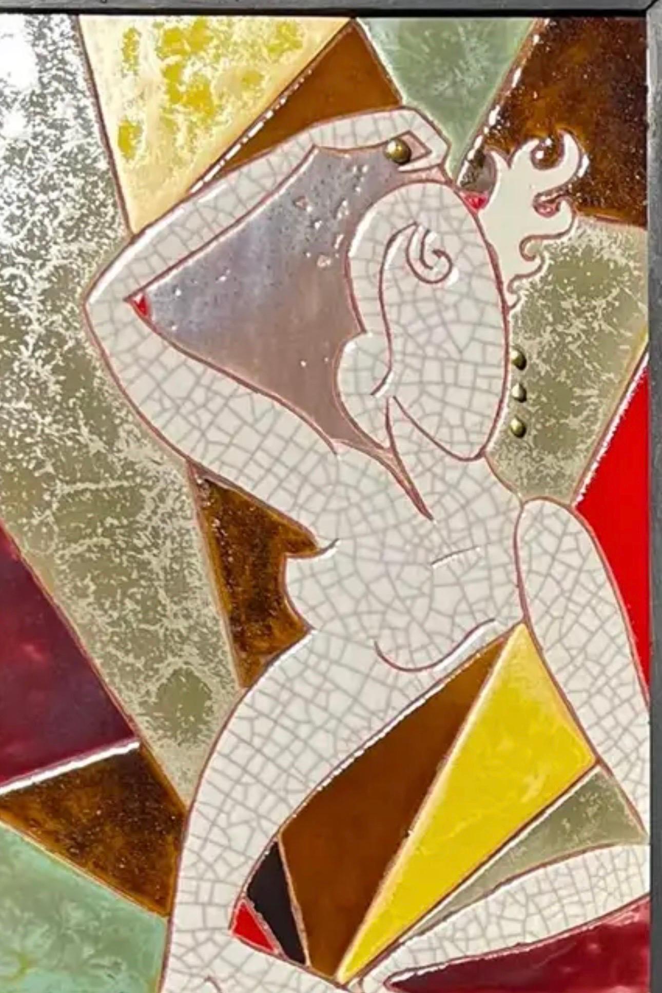 Modernistische Fliesenkunst der 1970er Jahre von Irina Lorin - ein Paar (20. Jahrhundert) im Angebot